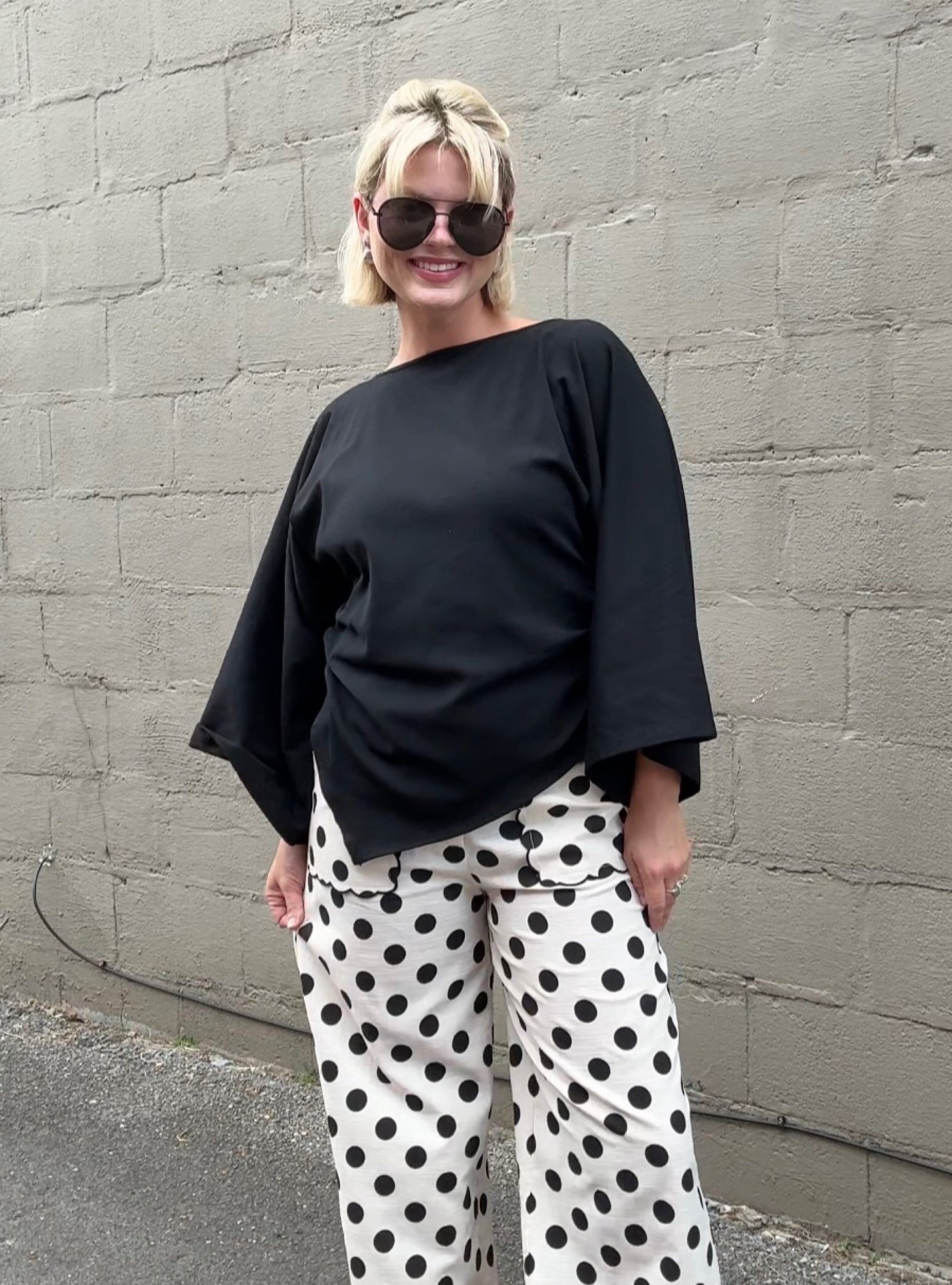 After Hours Asymmetrical Black Top