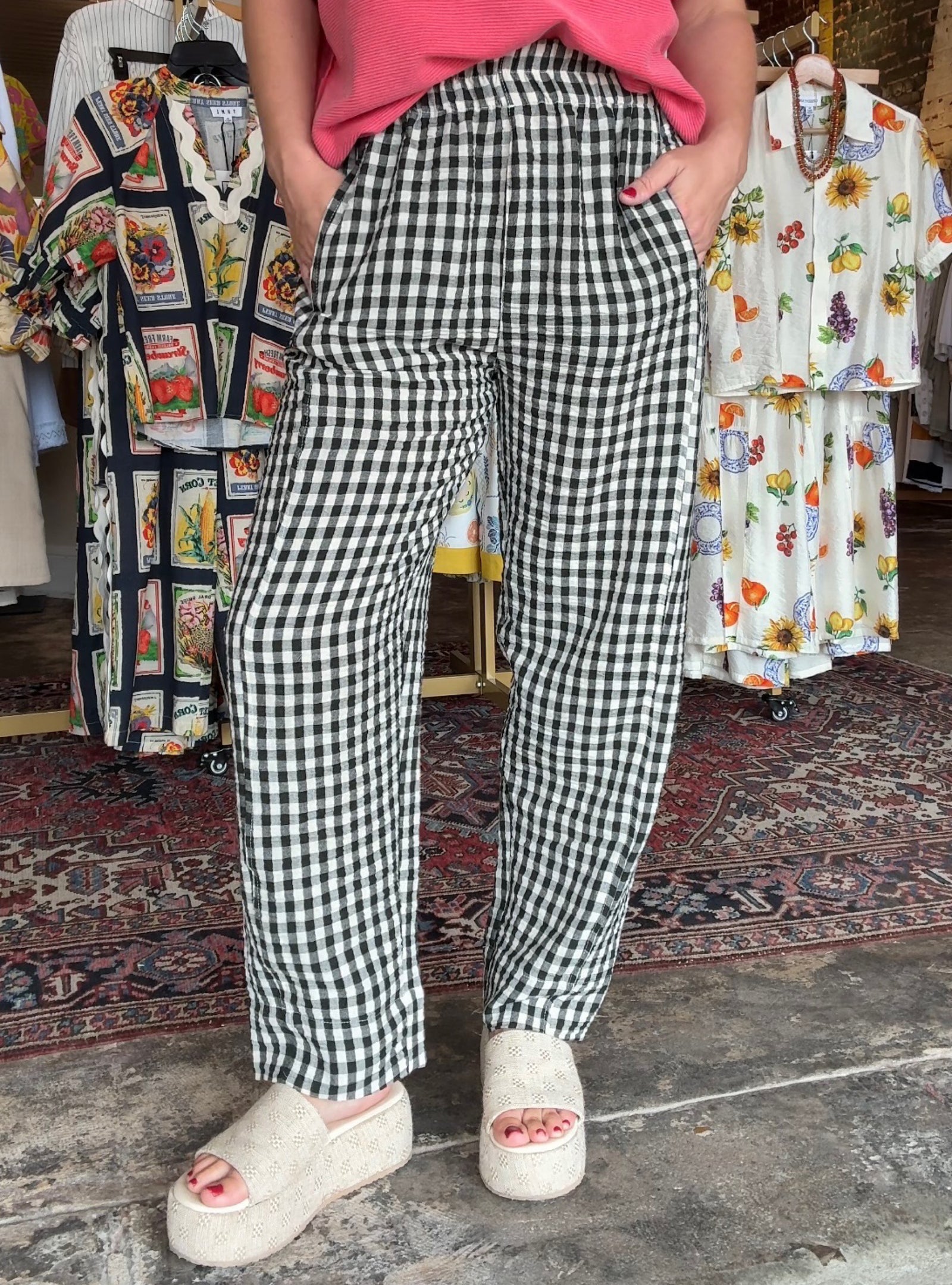Porch Picnic Gingham Pants
