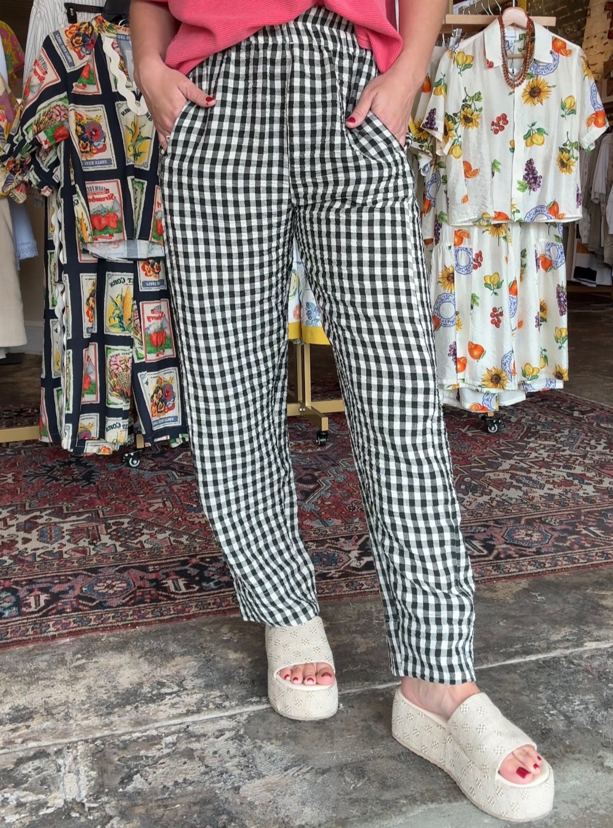 Porch Picnic Gingham Pants