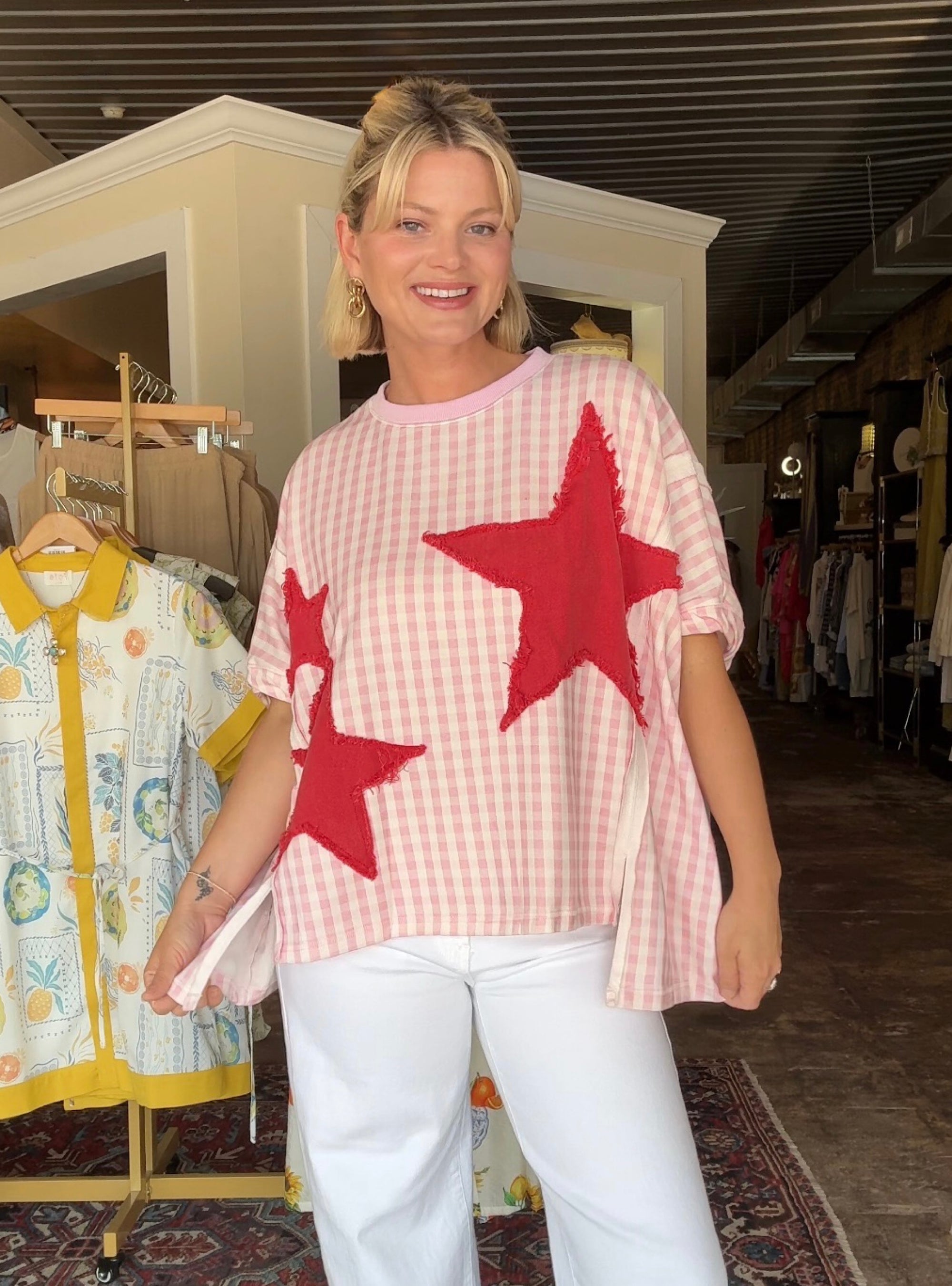 Reaching For The Stars Oversized Top