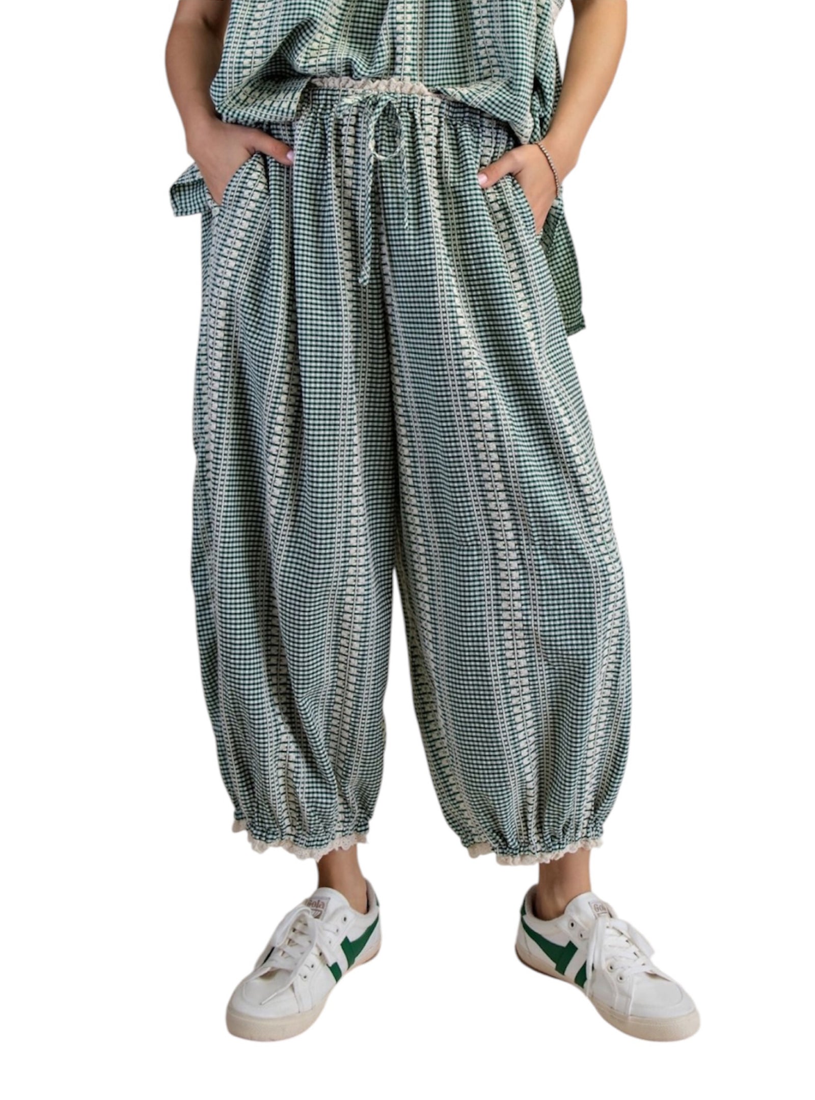 Green Acres Gingham Pants