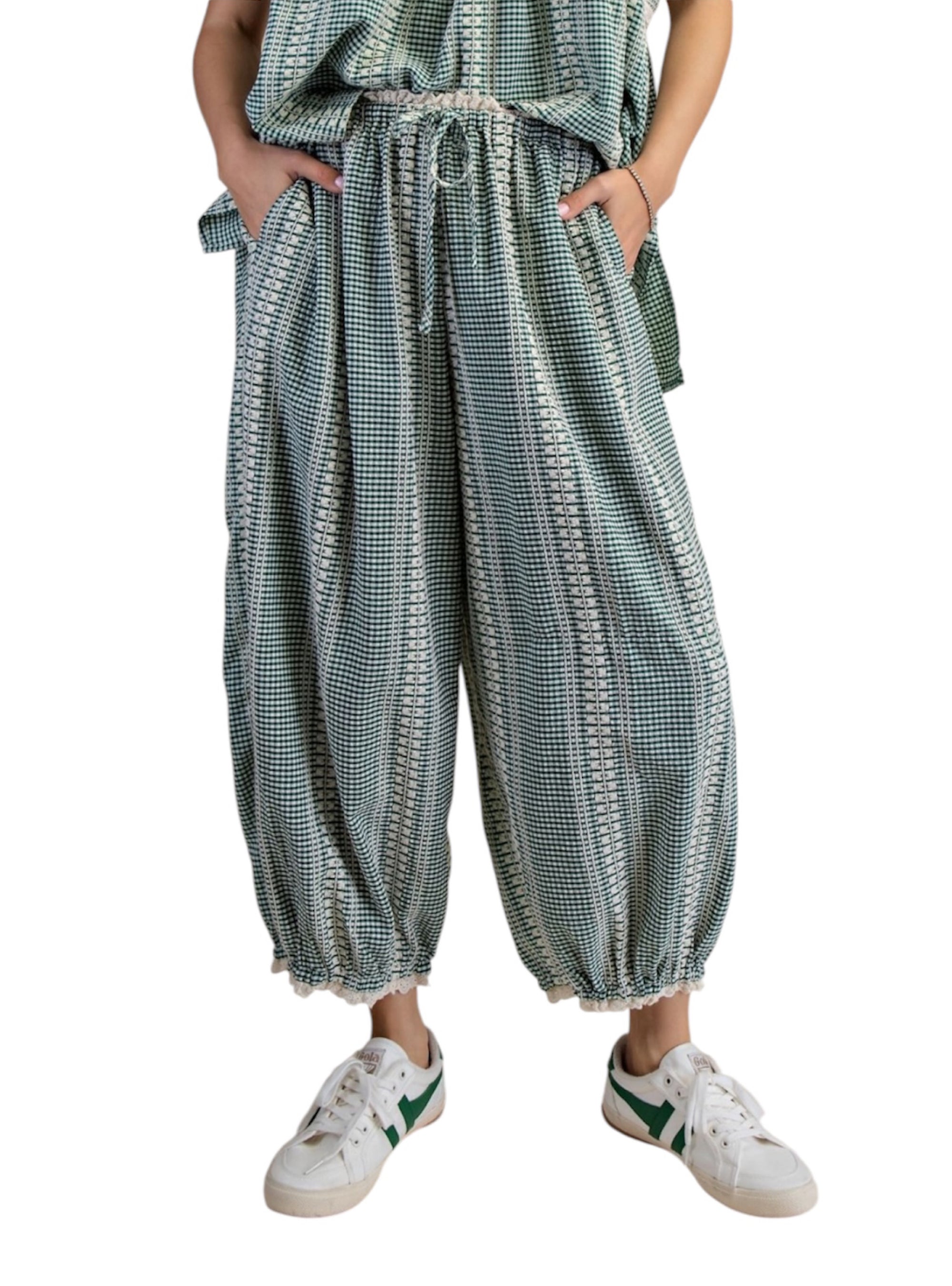 Green Acres Gingham Pants