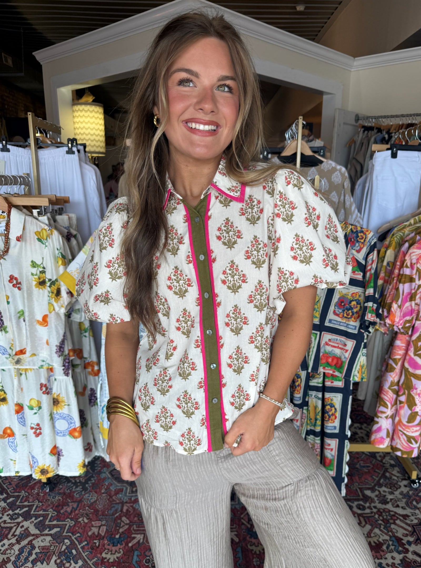 Wild Meadow Medallion Top