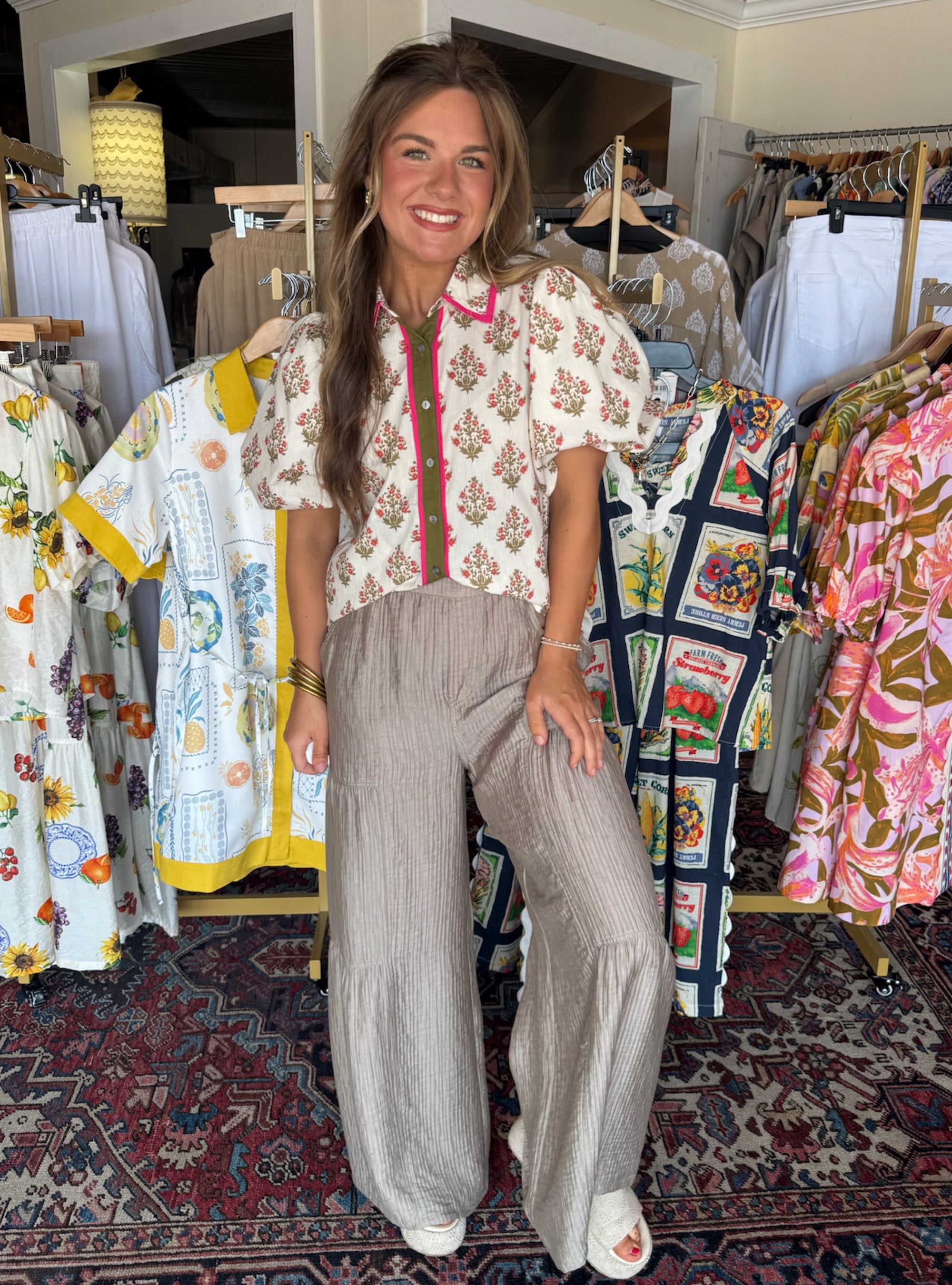 Wild Meadow Medallion Top