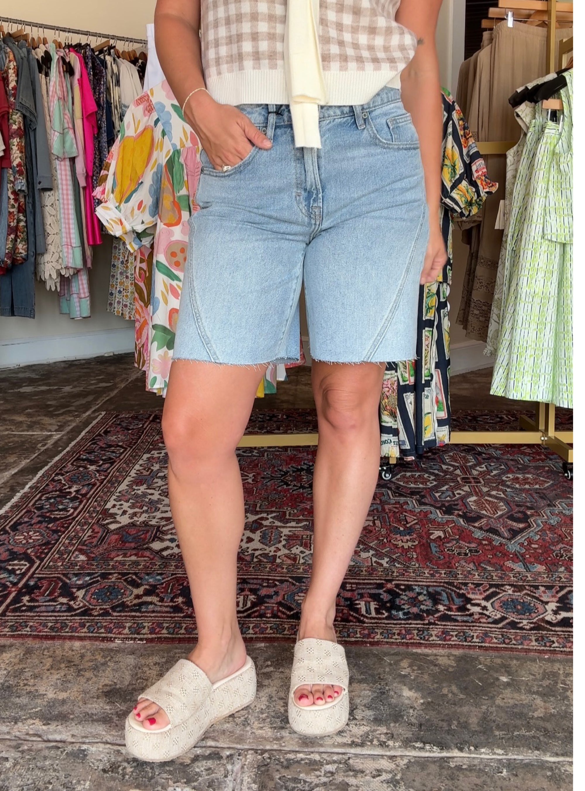 Hidden Relaxed Fit Denim Shorts