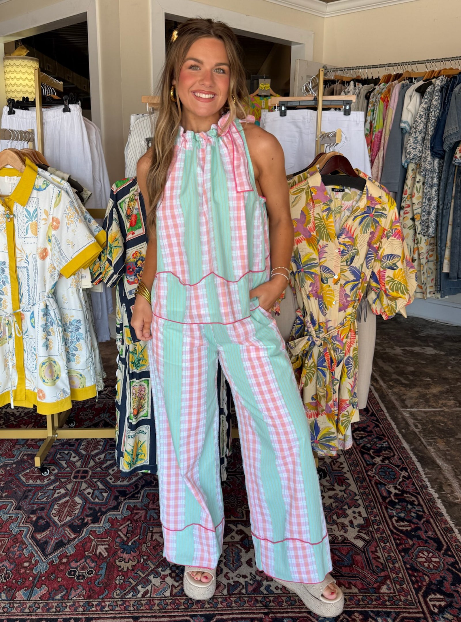 Mint To Be Matching Plaid Set