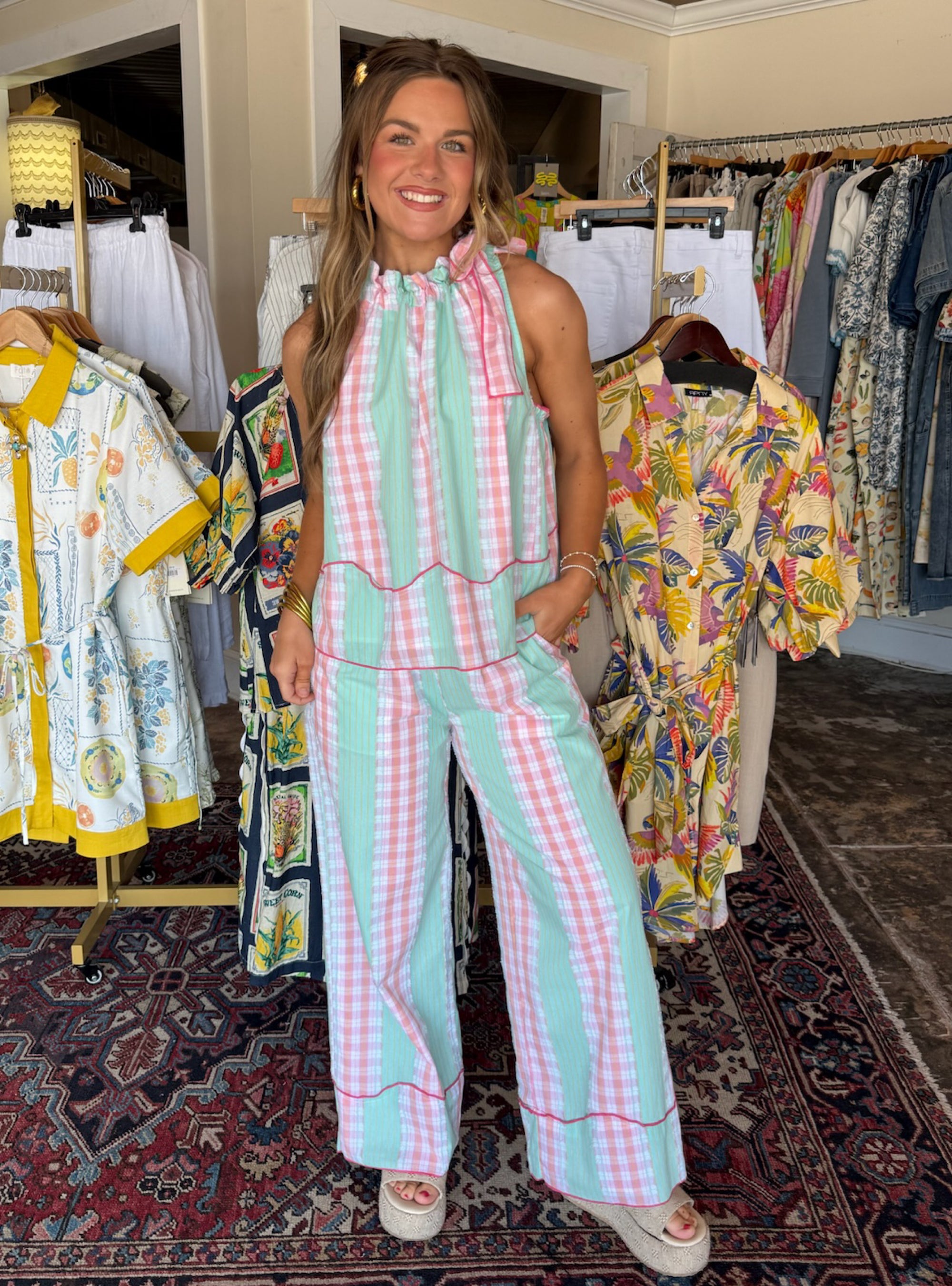 Mint To Be Matching Plaid Set