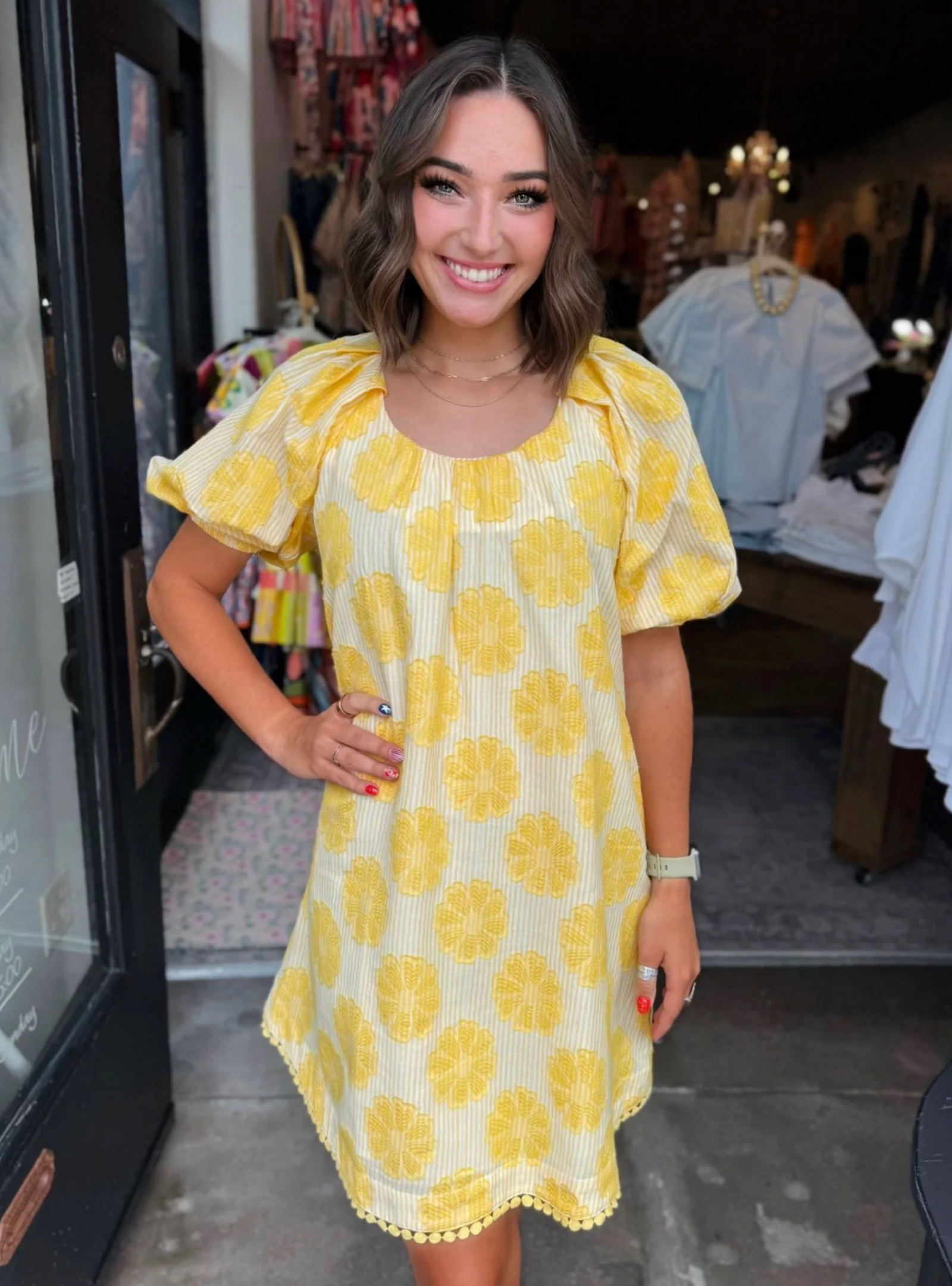 Uncle Frank Lemon Drop Lane Dress