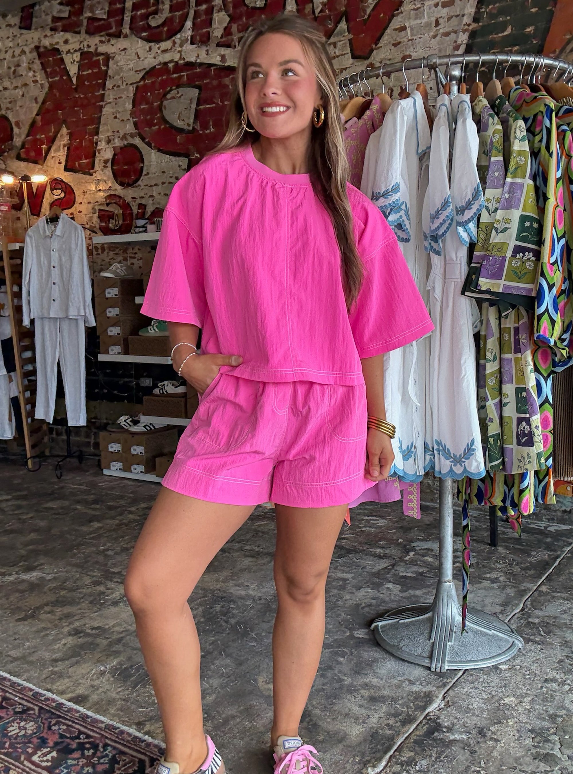 Pink Out Loud Short Set