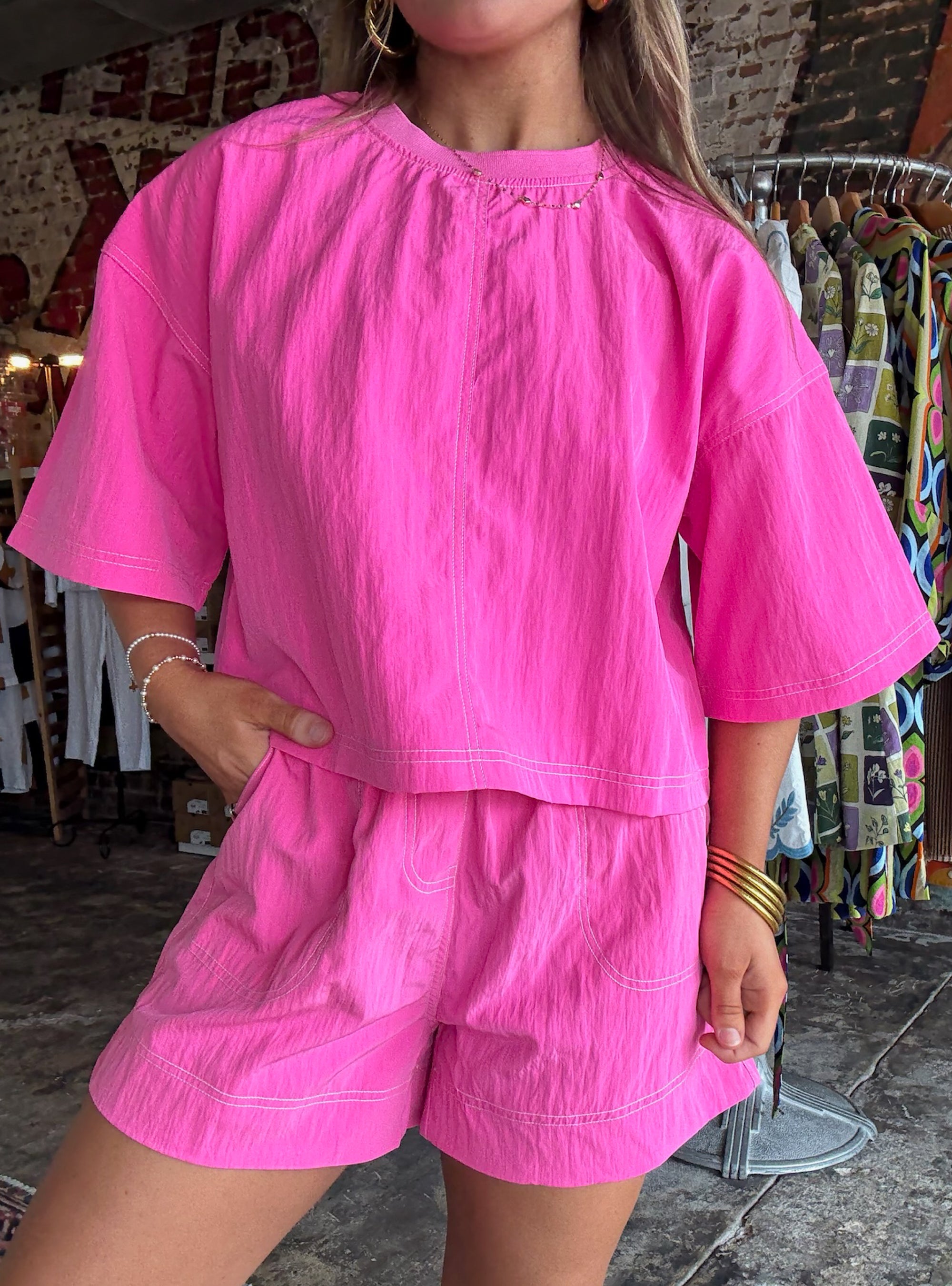 Pink Out Loud Short Set