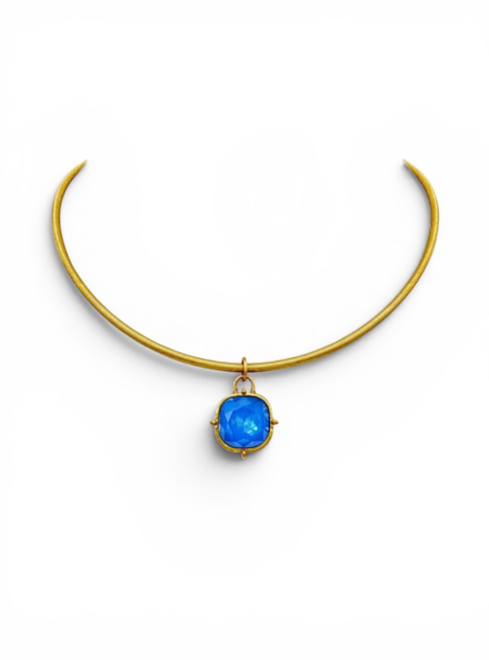 A Gem of A Find Pendant Necklace - Blue