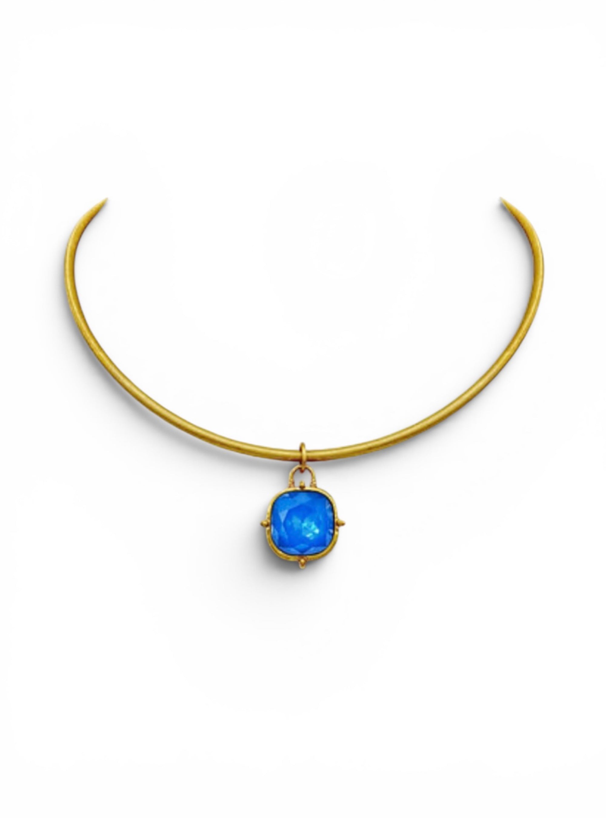 A Gem of A Find Pendant Necklace - Blue