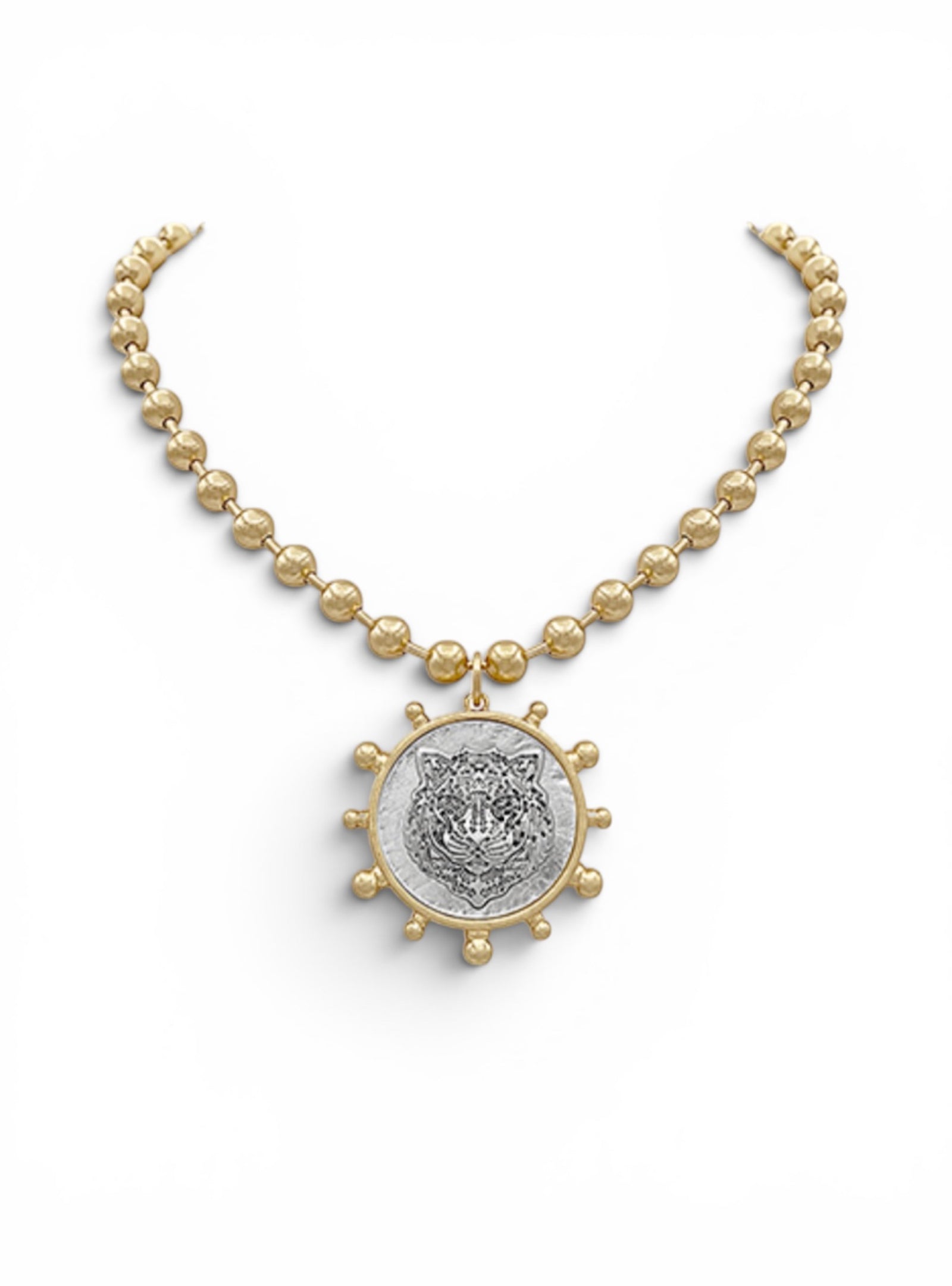 Wildly Stylish Game Day Tiger Pendant Necklace