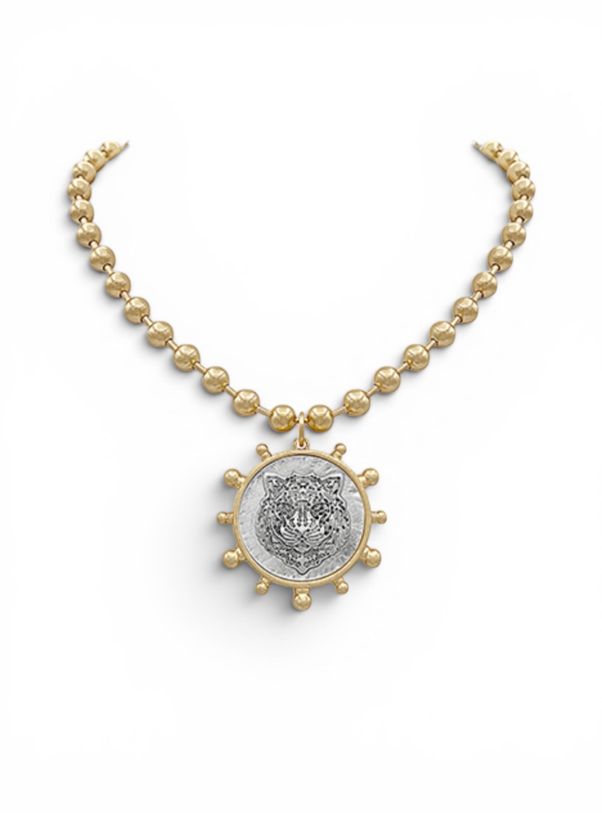 Wildly Stylish Game Day Tiger Pendant Necklace