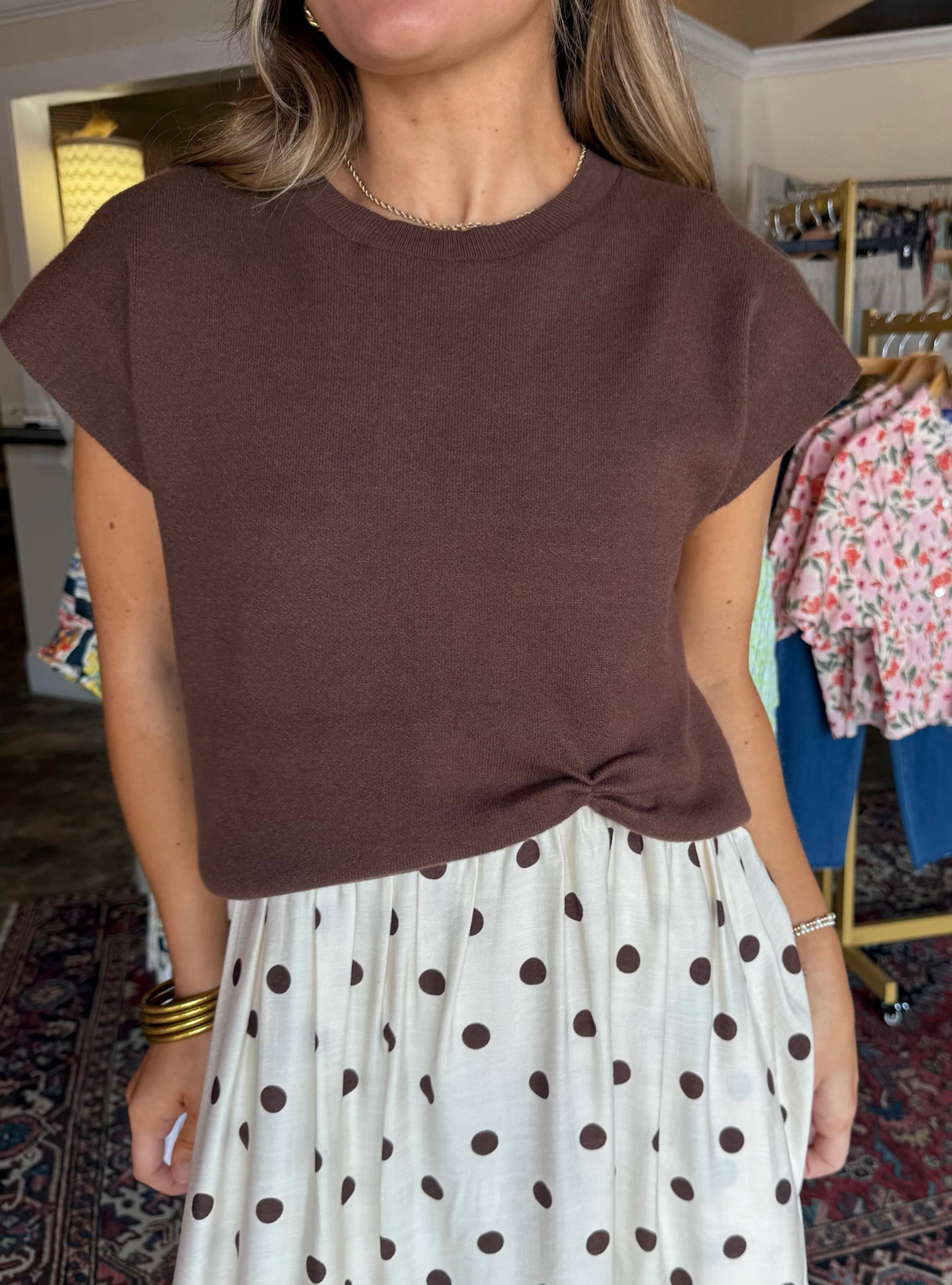 Mocha Dot Moment Dress