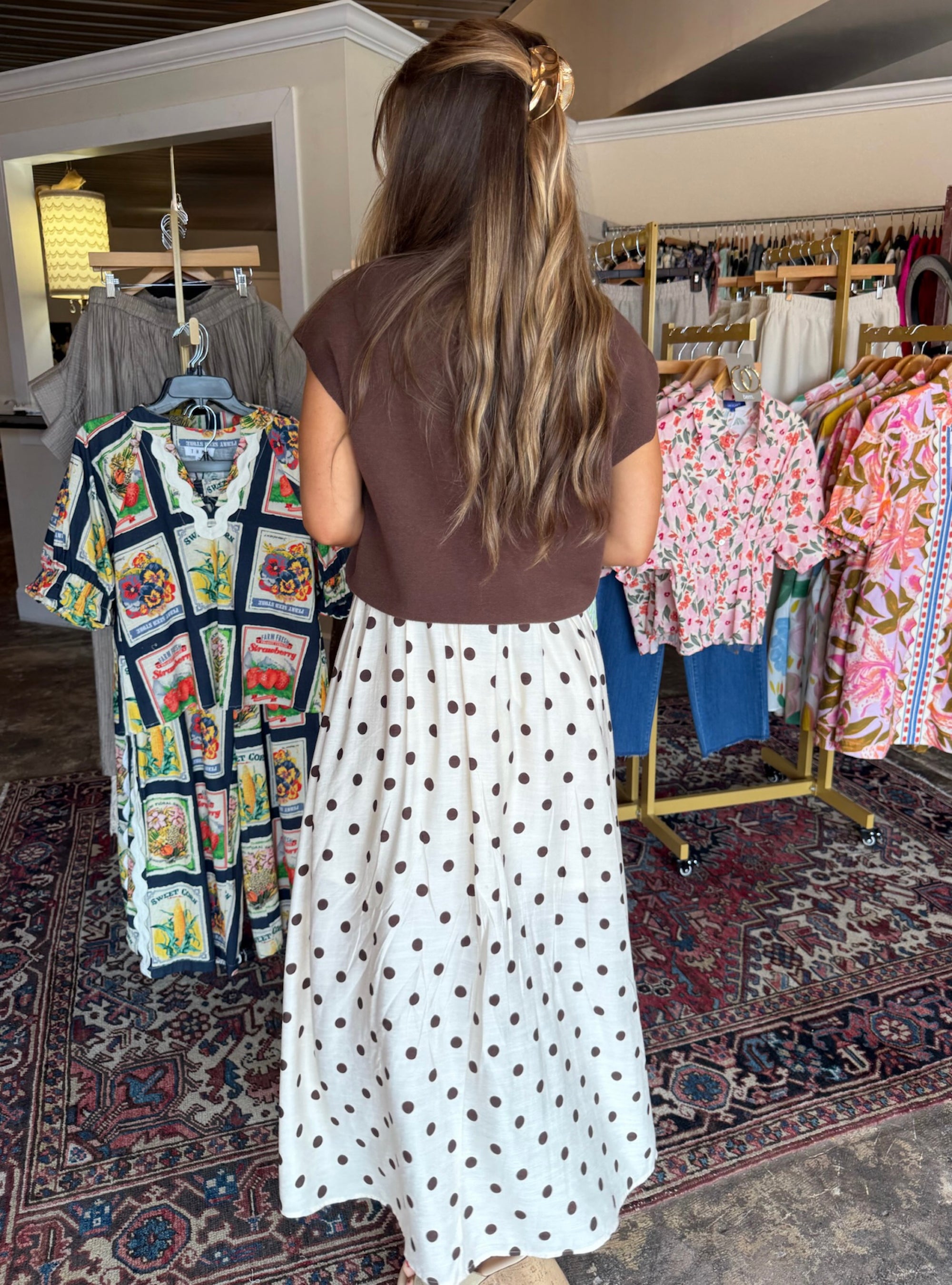 Mocha Dot Moment Dress
