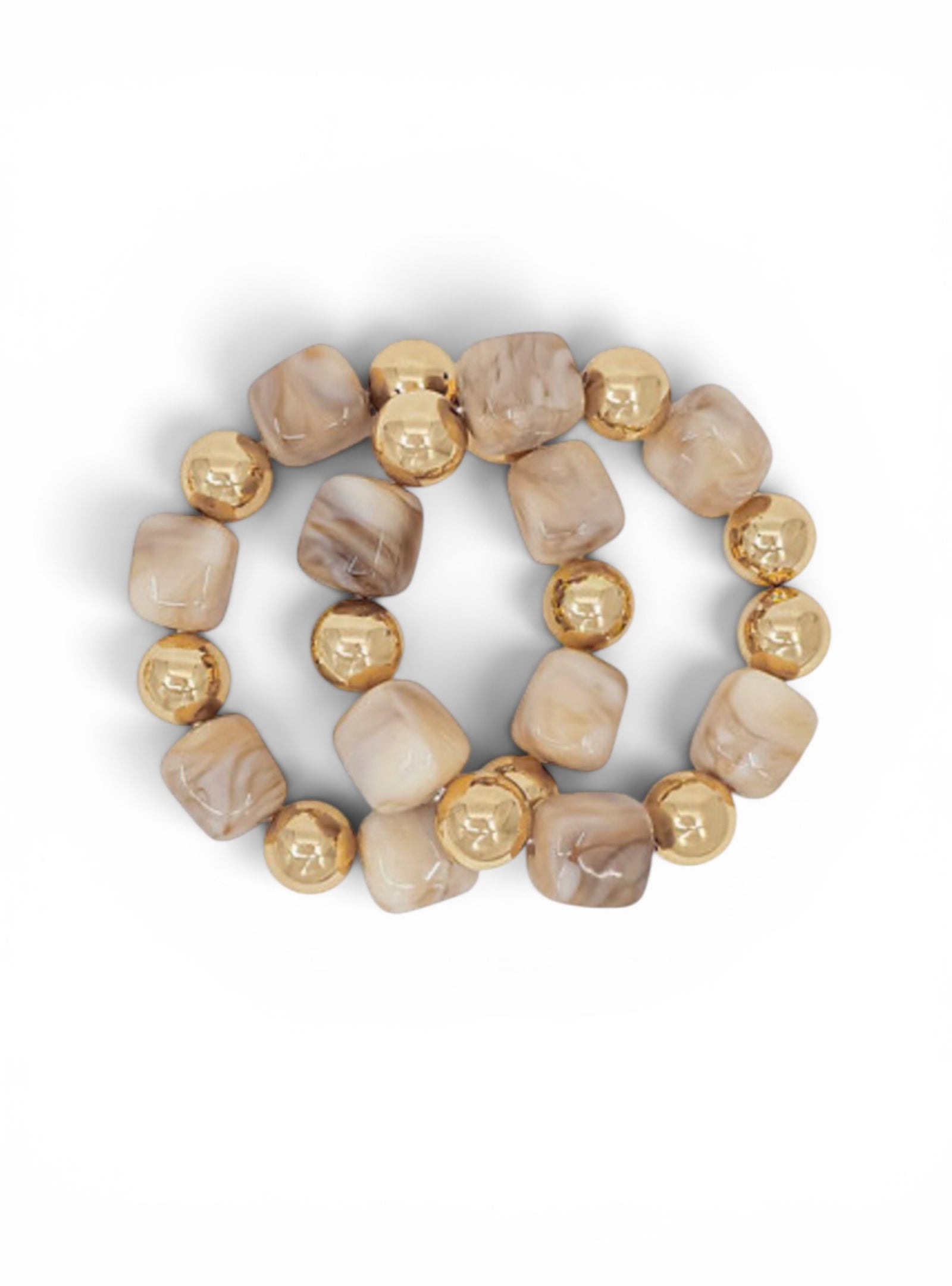 Marble-ous Resin Beaded Bracelet Set