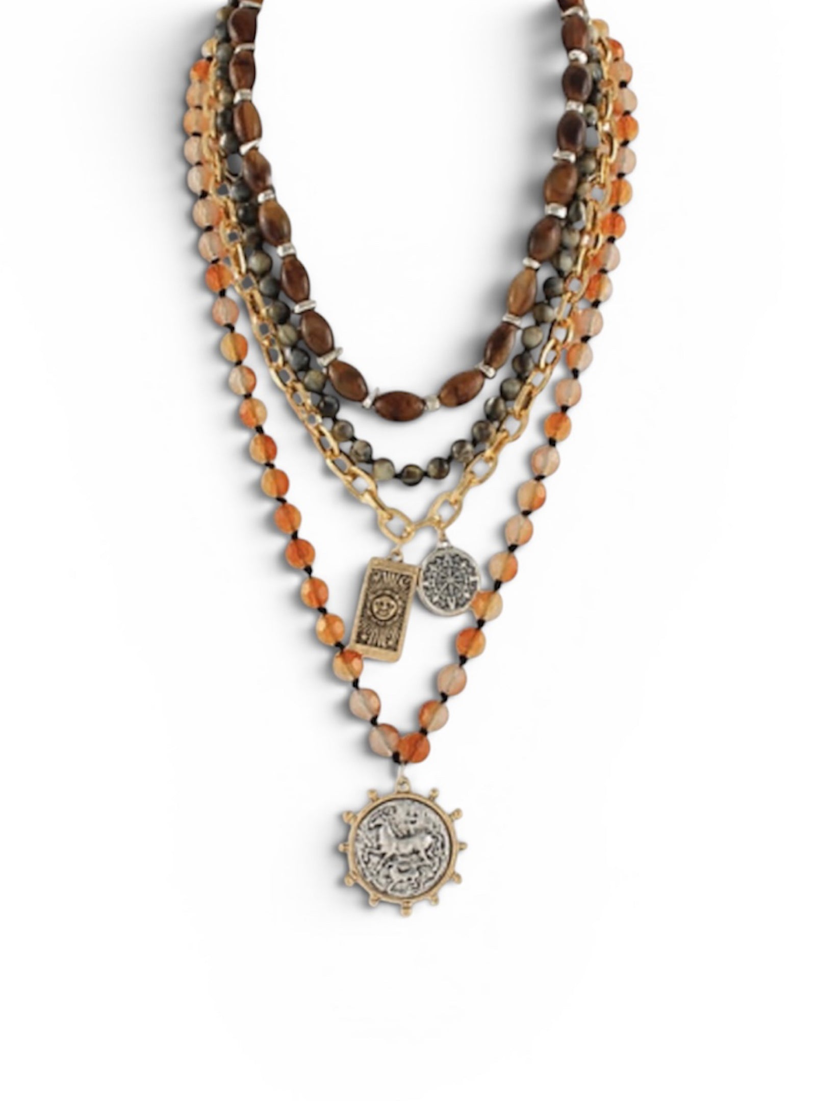 Worth Every Charm Layered Necklace