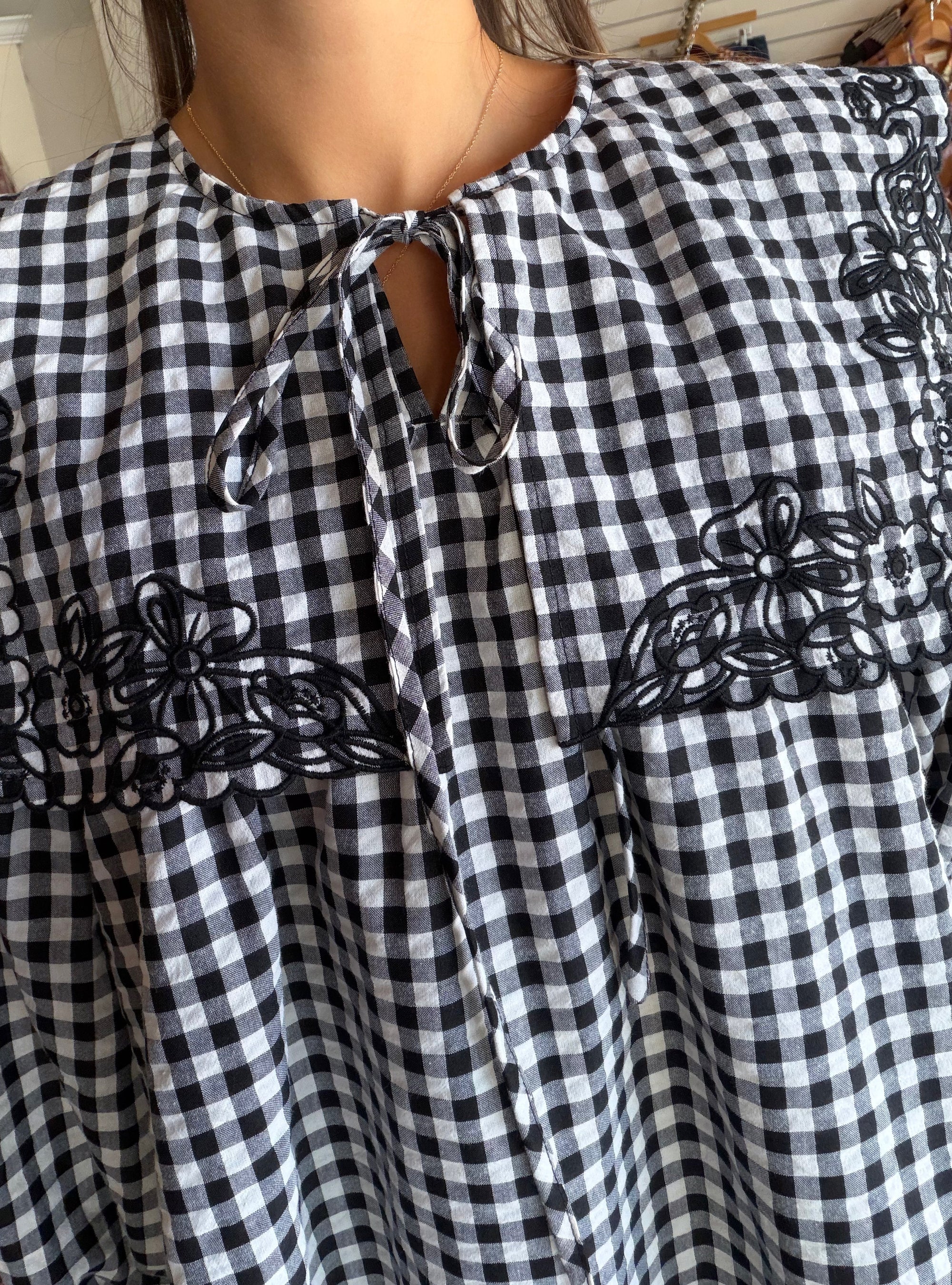 Plaid To Meet You Black Gingham Dress