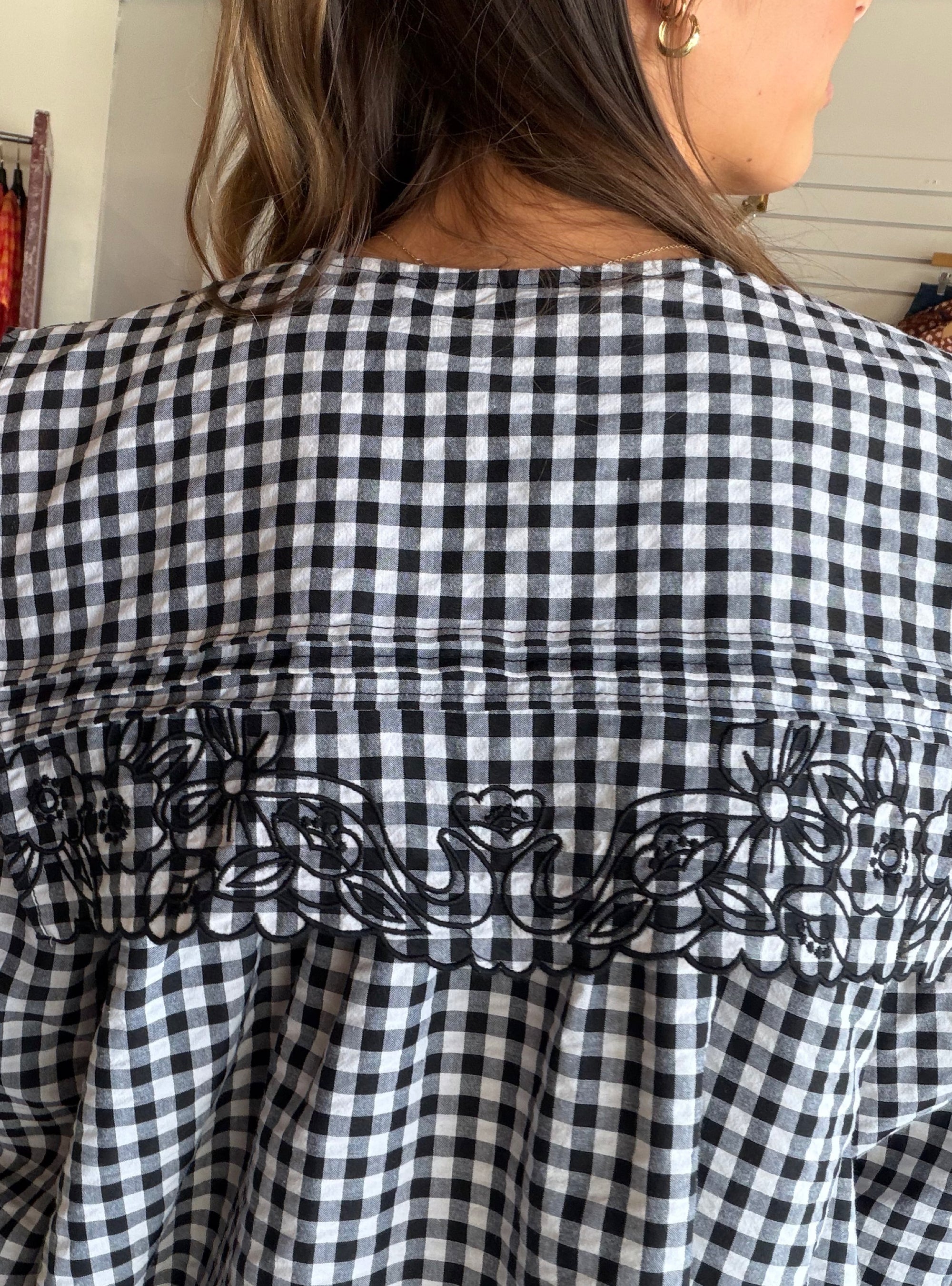 Plaid To Meet You Black Gingham Dress