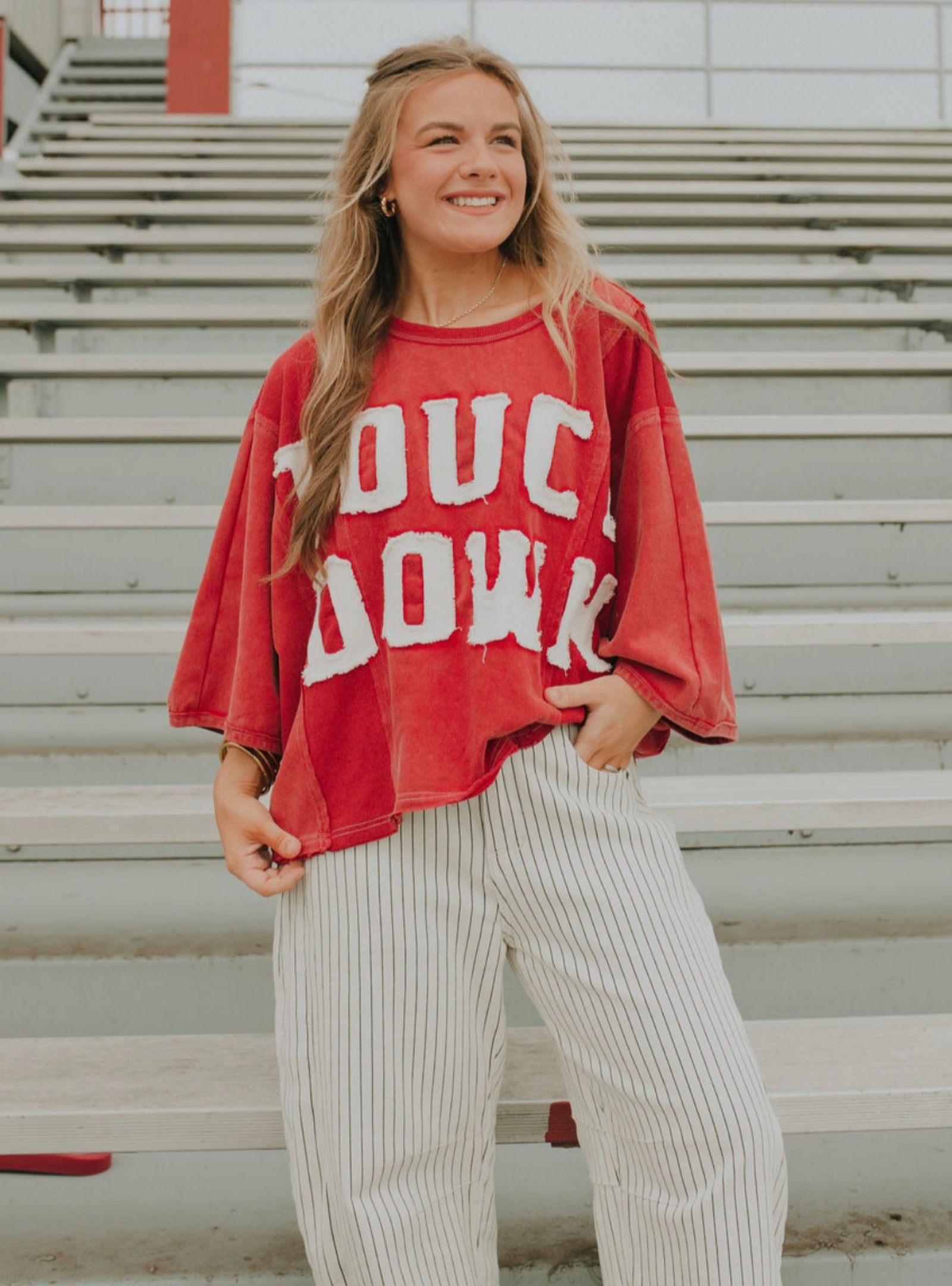 End Zone Approved Touchdown Sweatshirt - Red