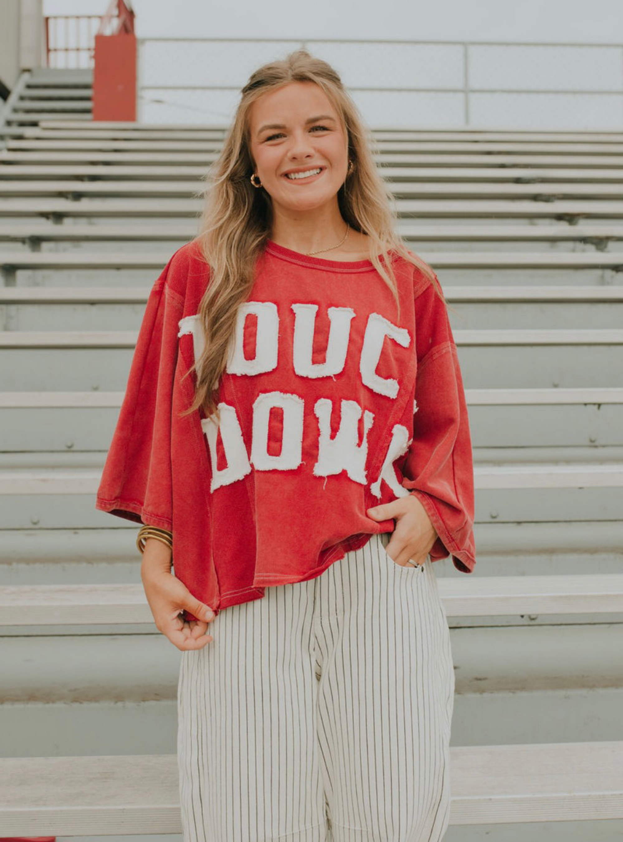 End Zone Approved Touchdown Sweatshirt - Red