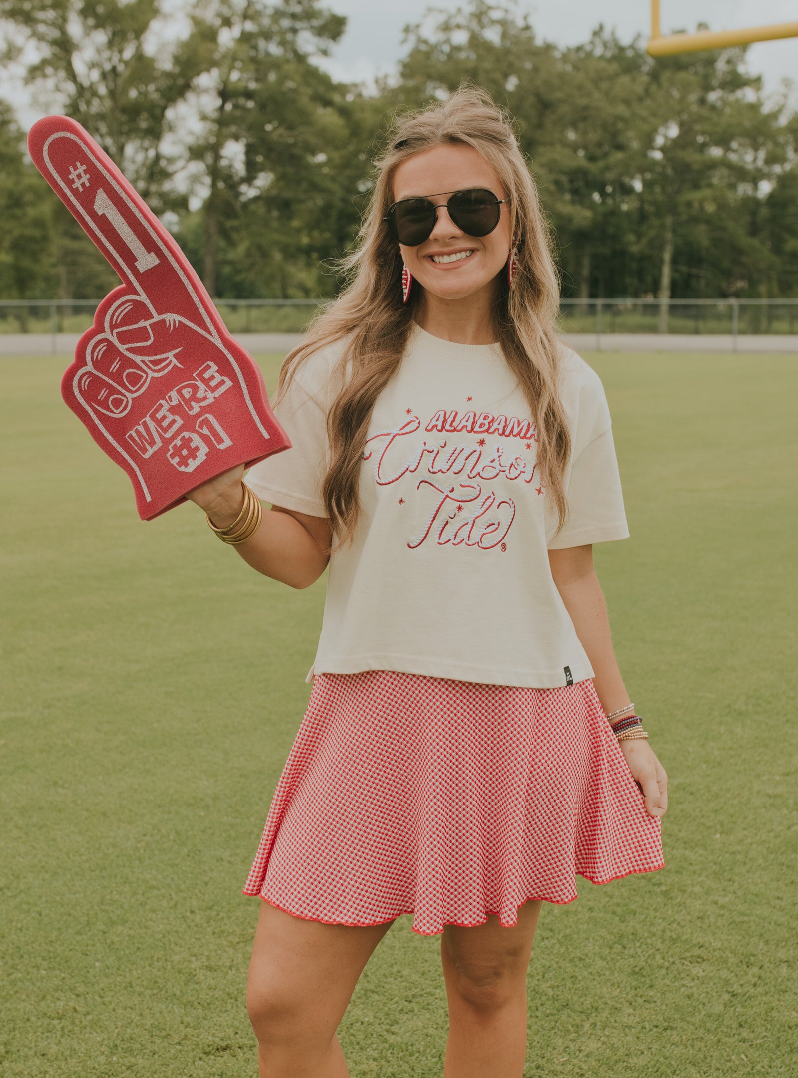 Game Day Social Embroidered Lasso Tee - Alabama