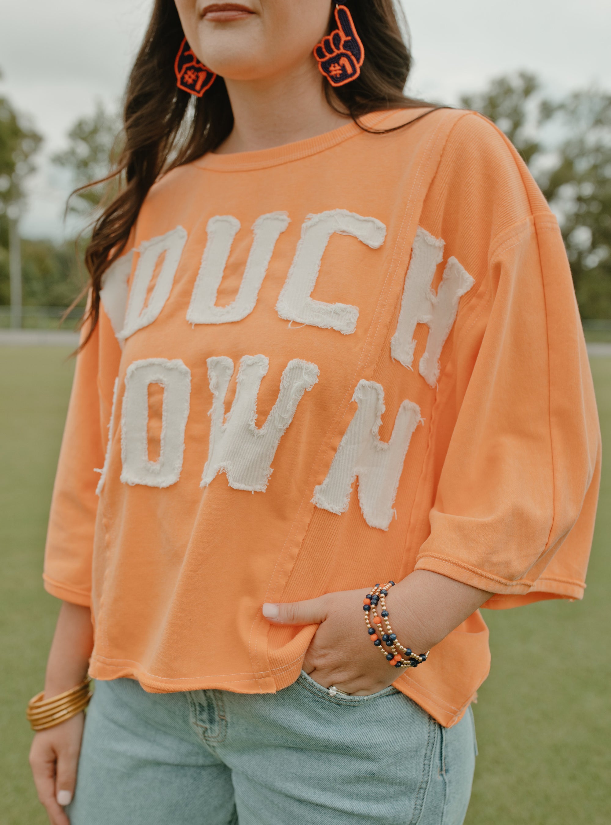 End Zone Approved Touchdown Sweatshirt - Orange