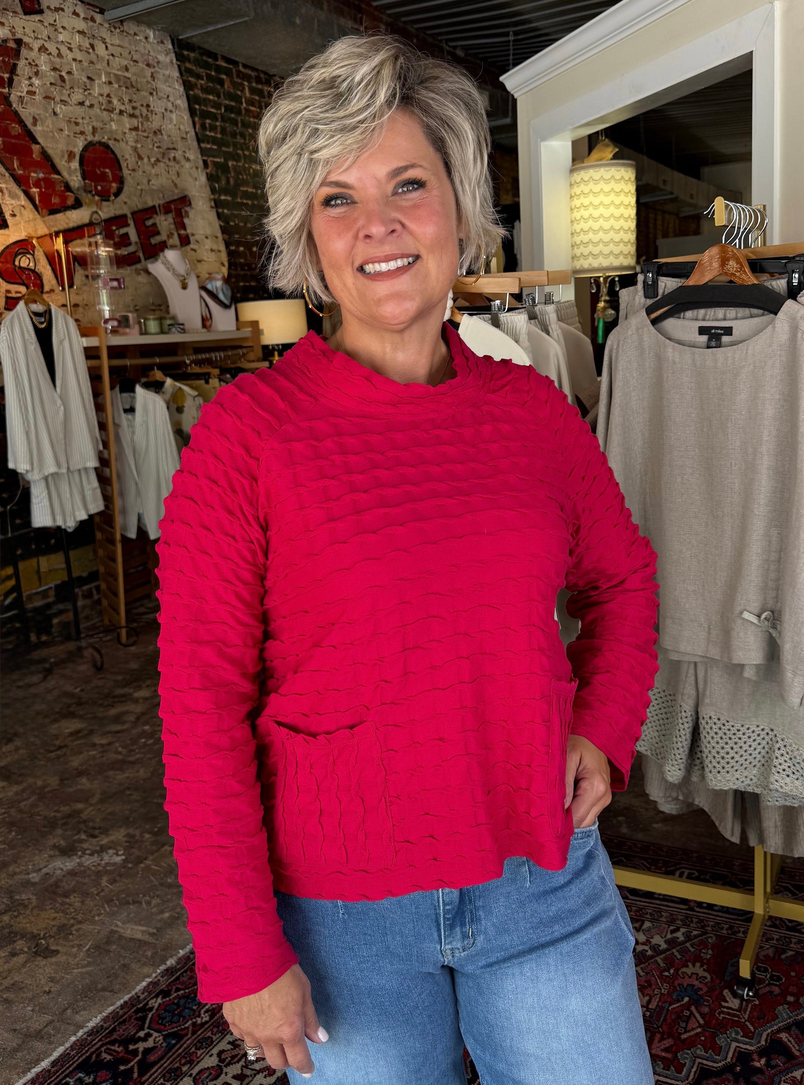 Habitat Wineberry Textured Pocket Top