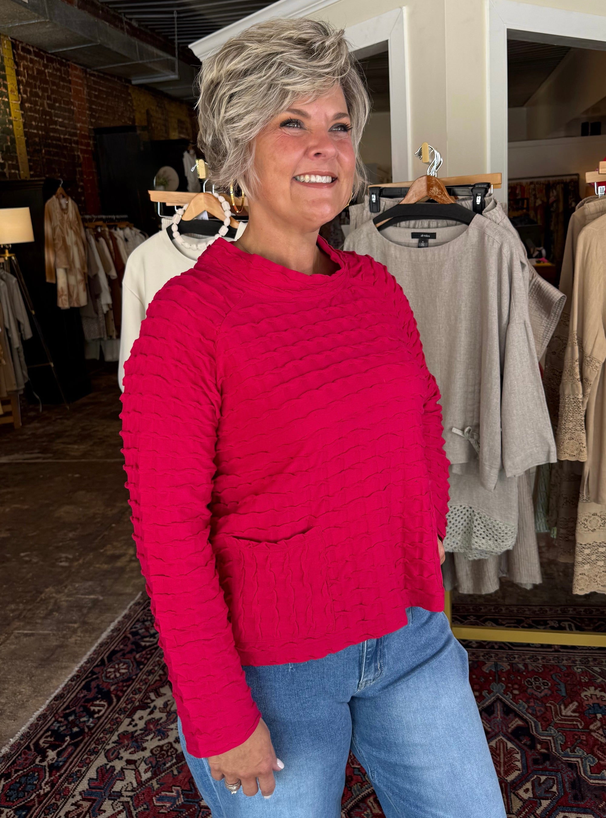 Habitat Wineberry Textured Pocket Top