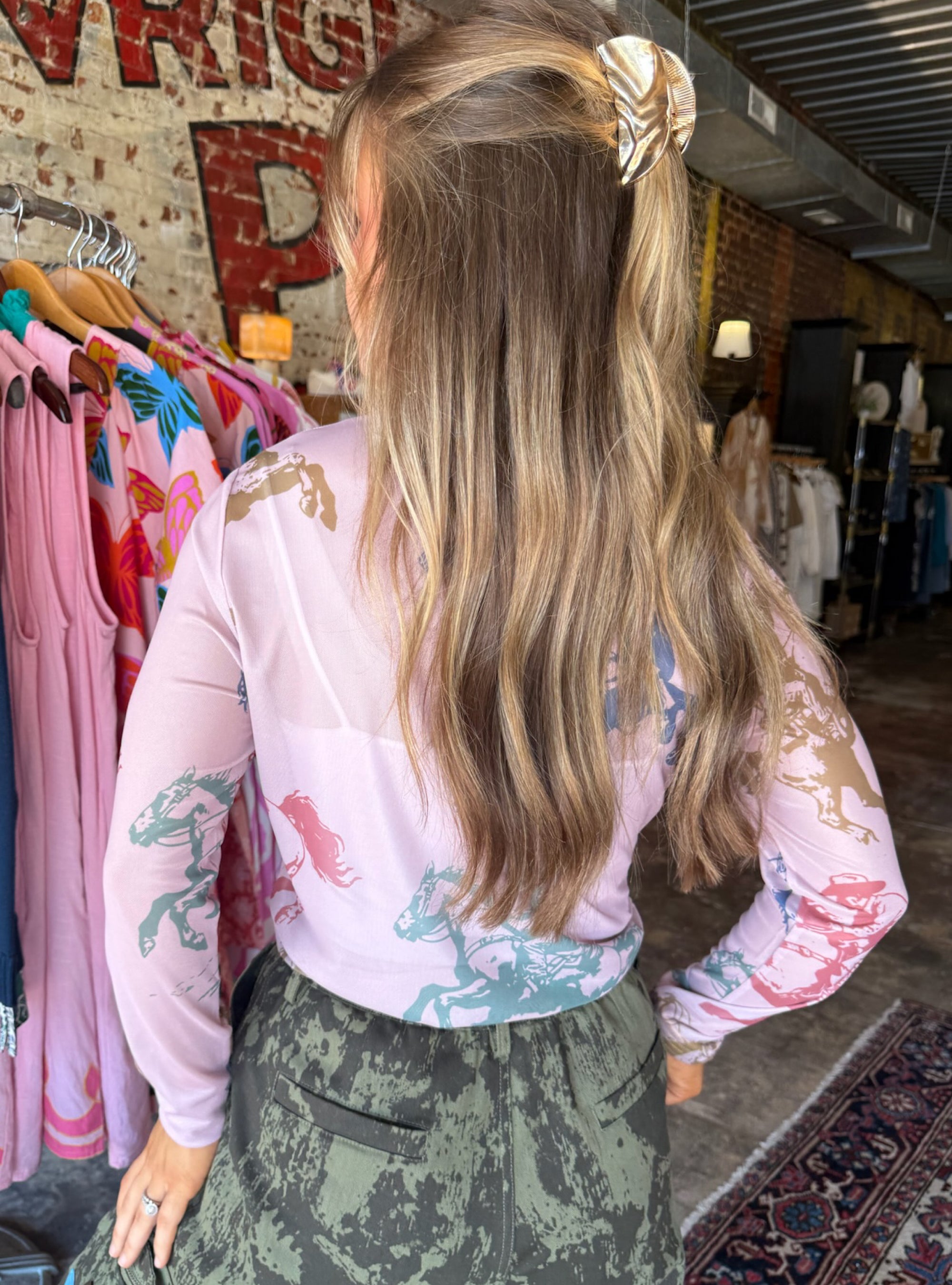 Hold Your Horses Mesh Top