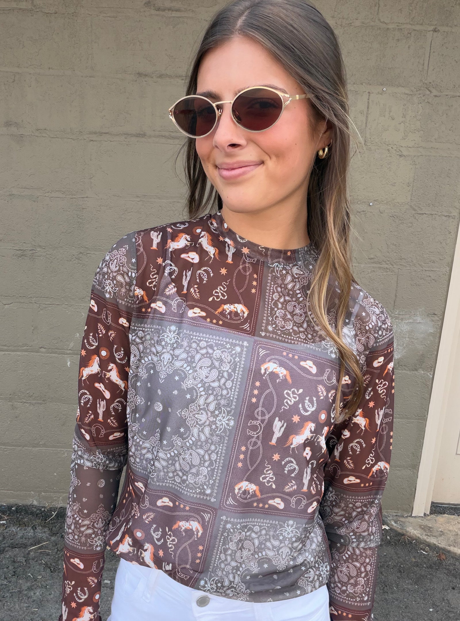 Wild West Mesh Top
