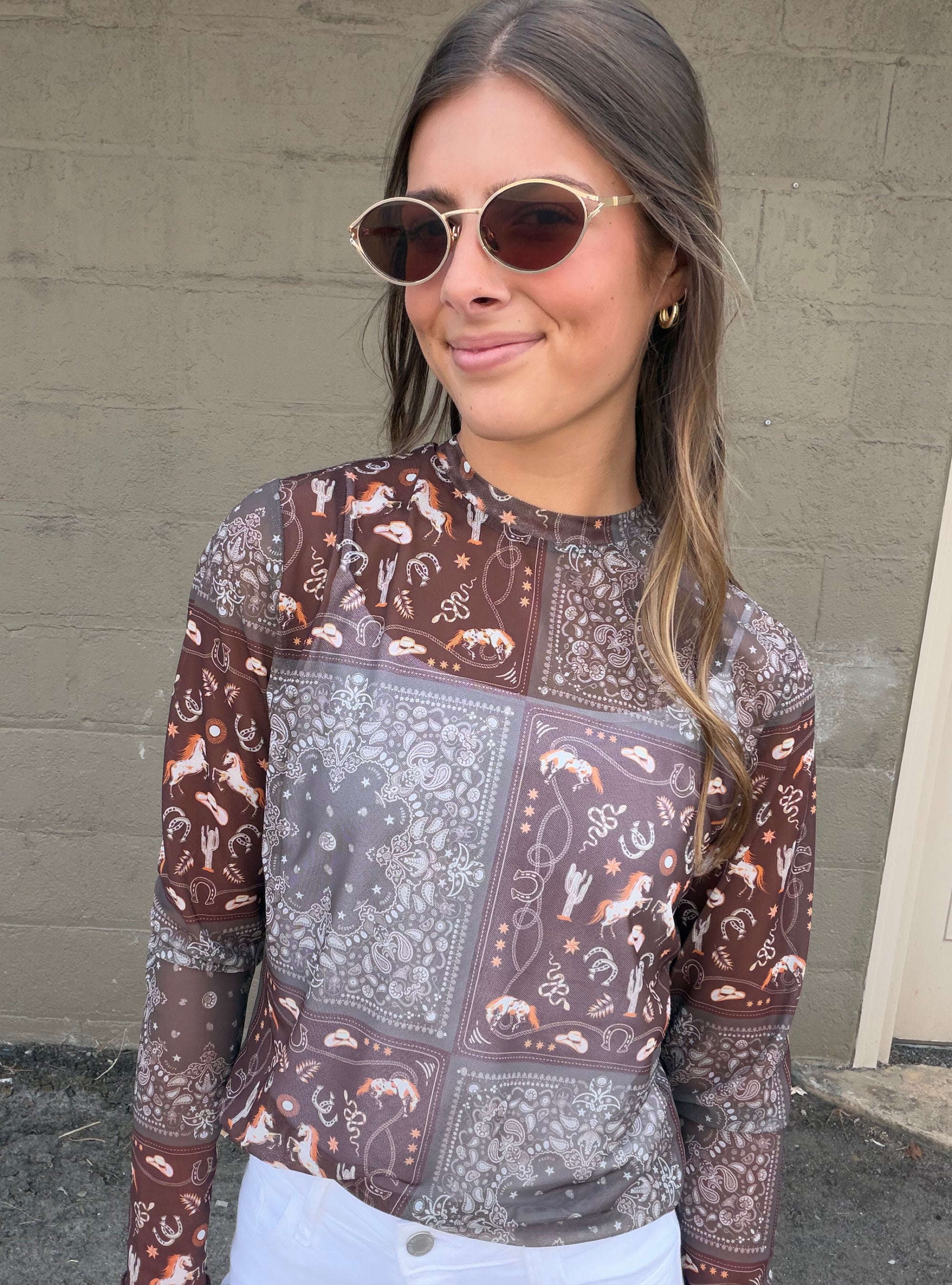 Wild West Mesh Top