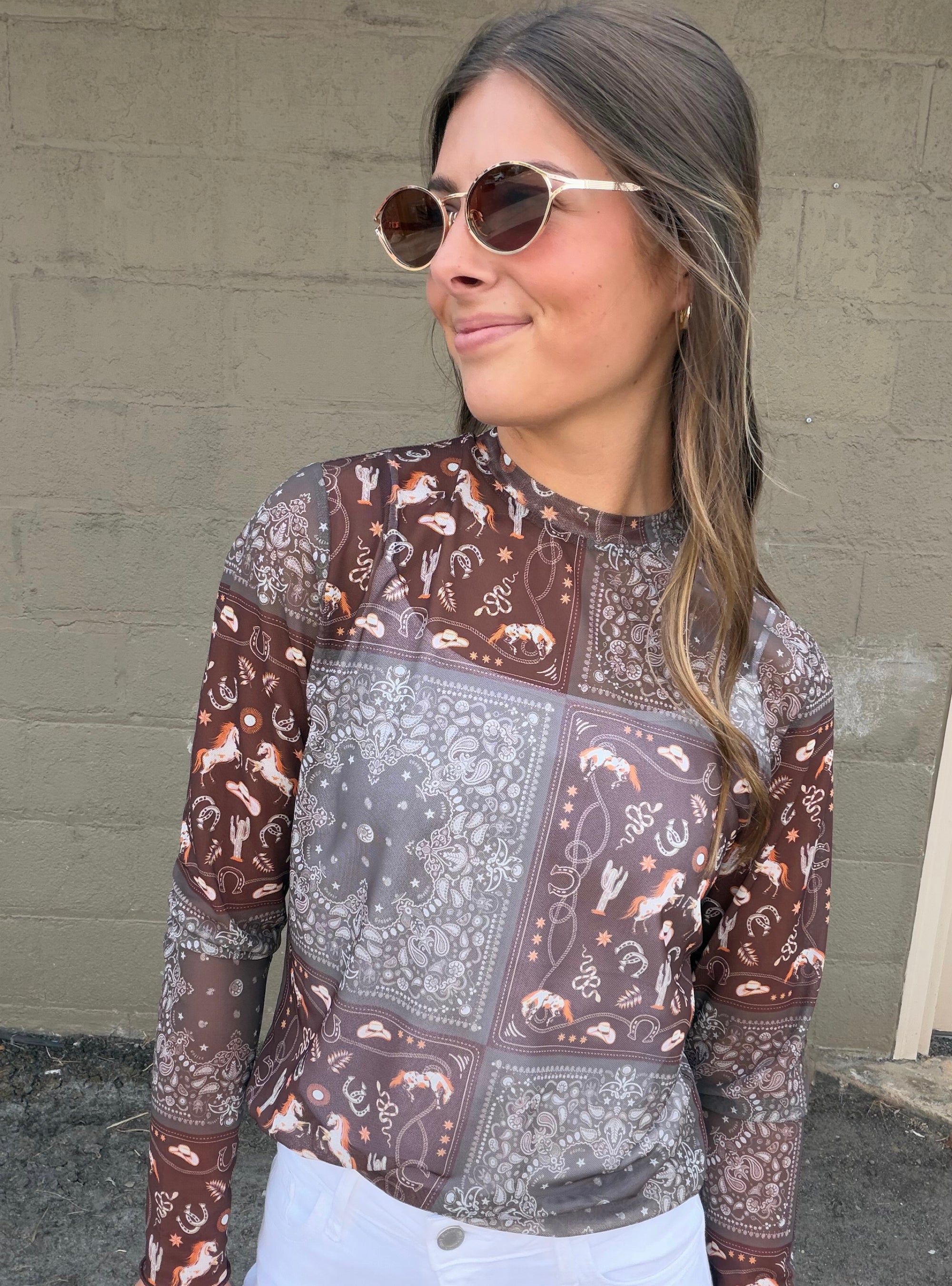 Wild West Mesh Top