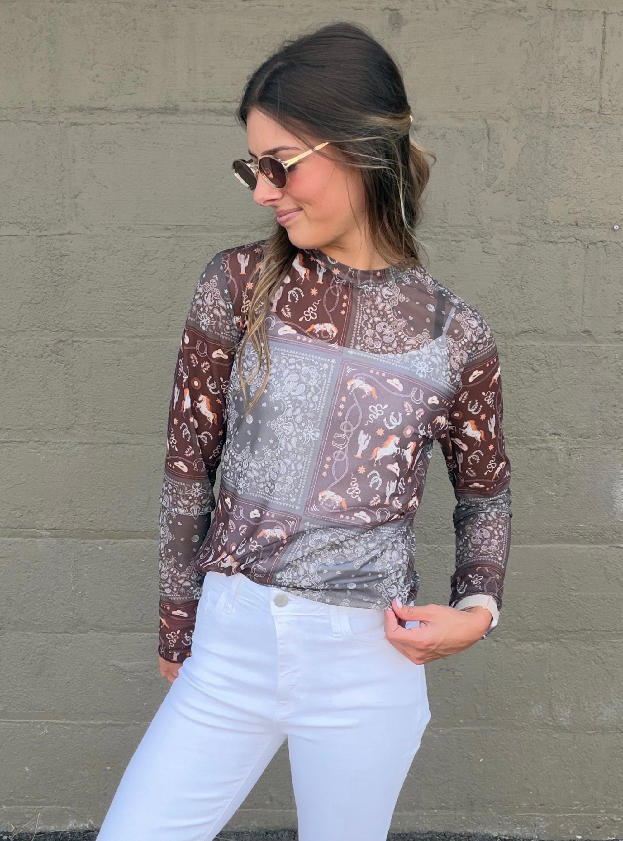 Wild West Mesh Top