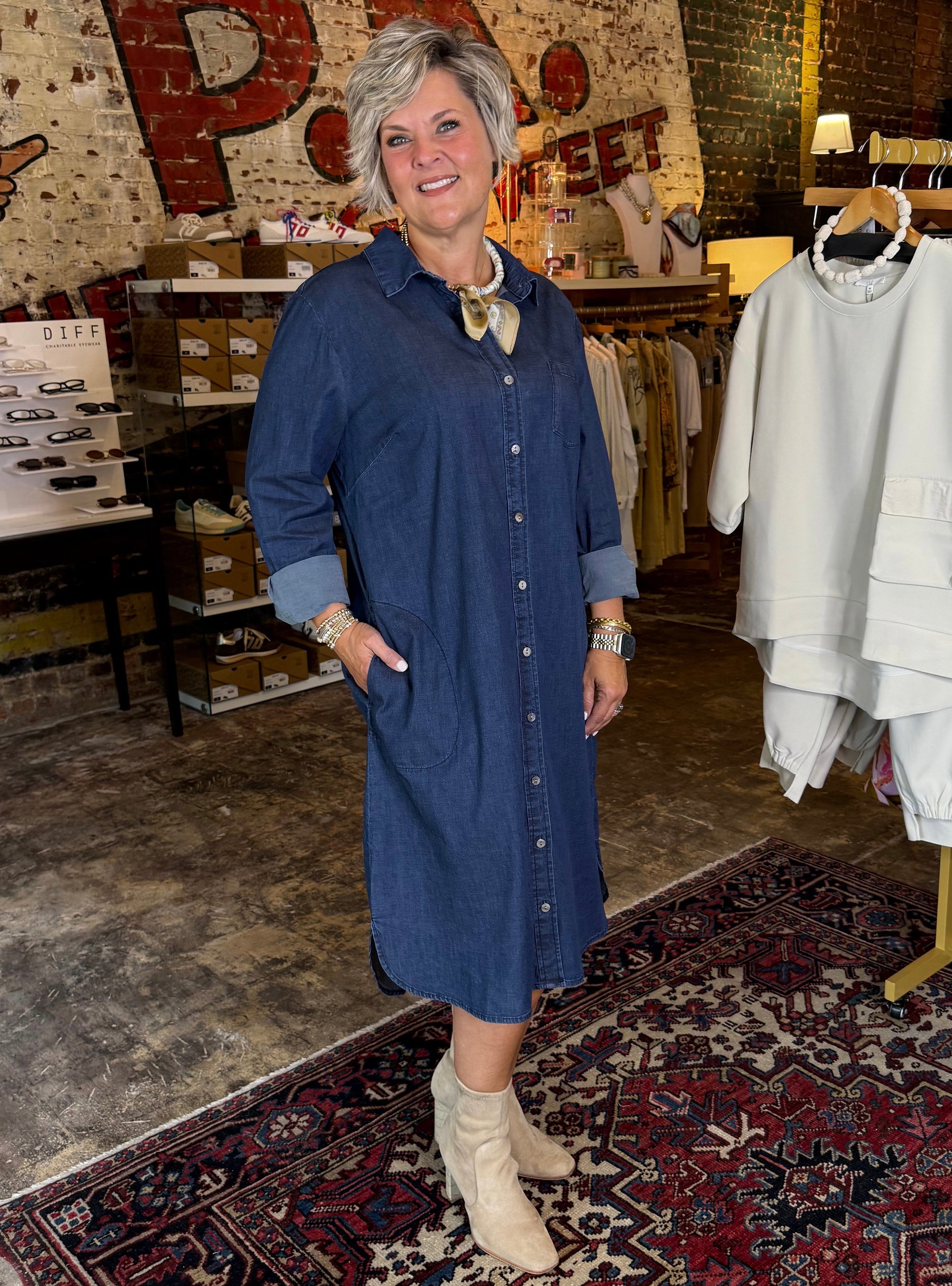 Habitat Dark Denim Cafe Midi Dress