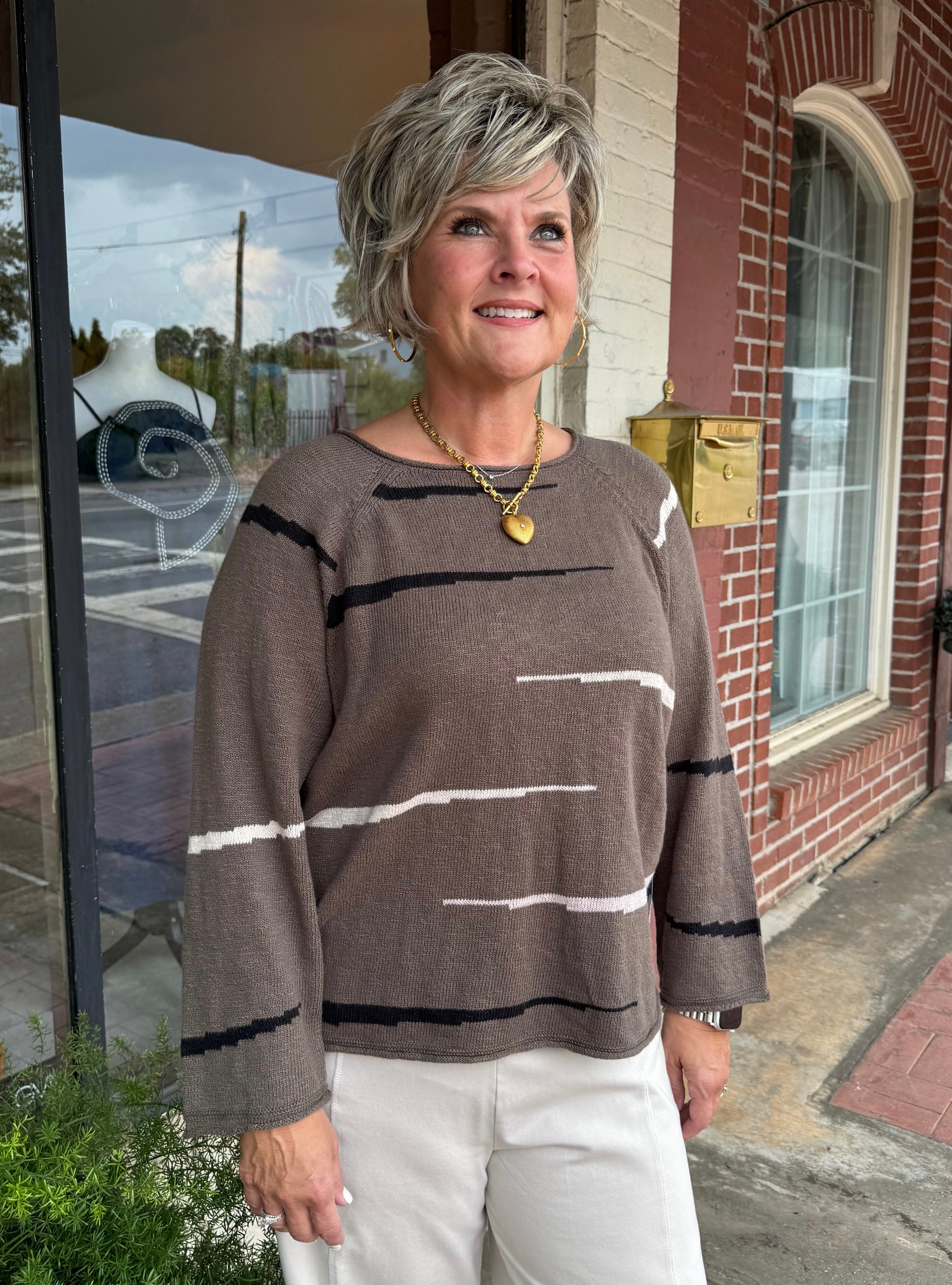 Habitat Autumn Cotton Raglan Pullover in Umber