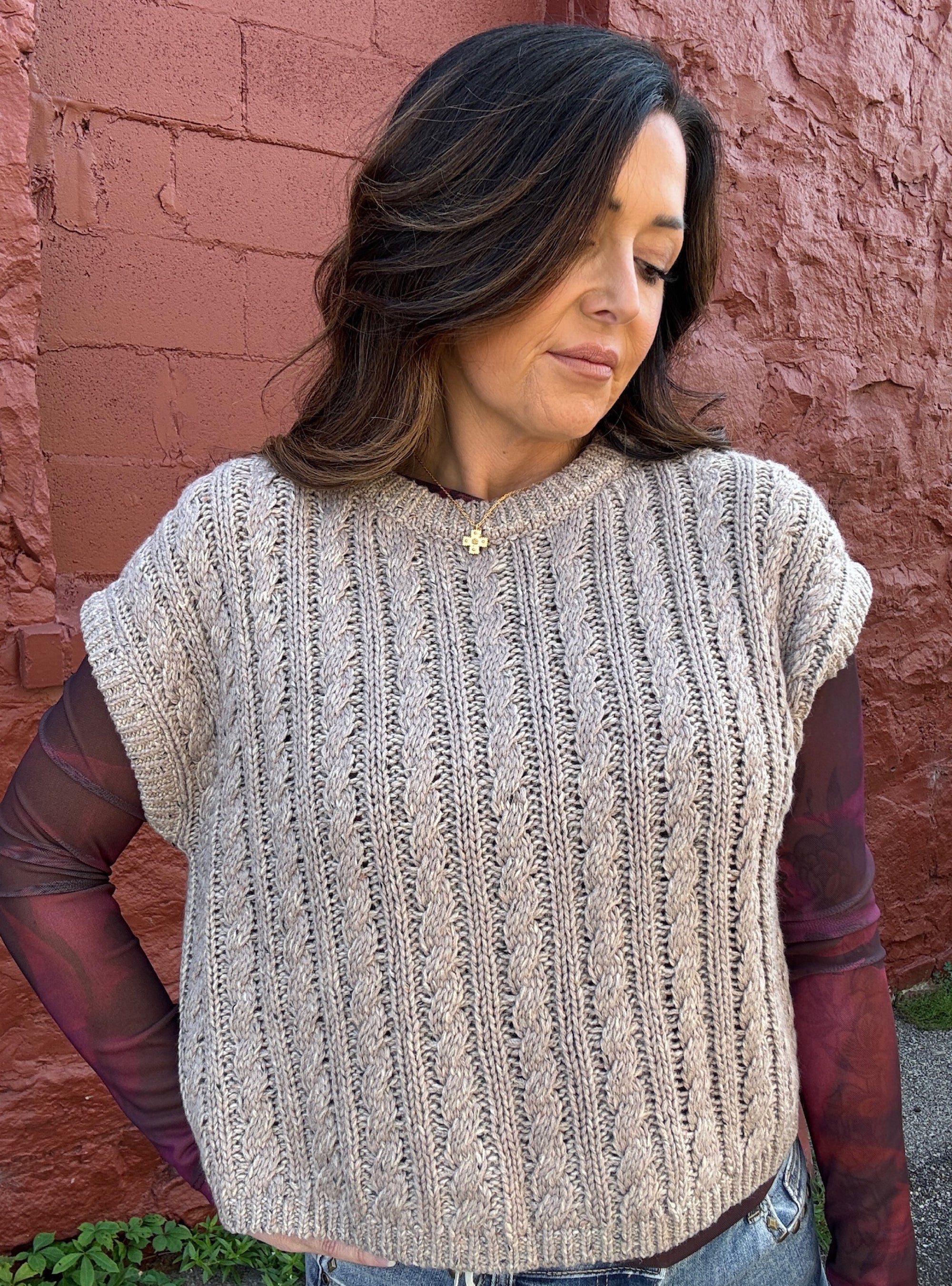 Effortless Cable Knit Top