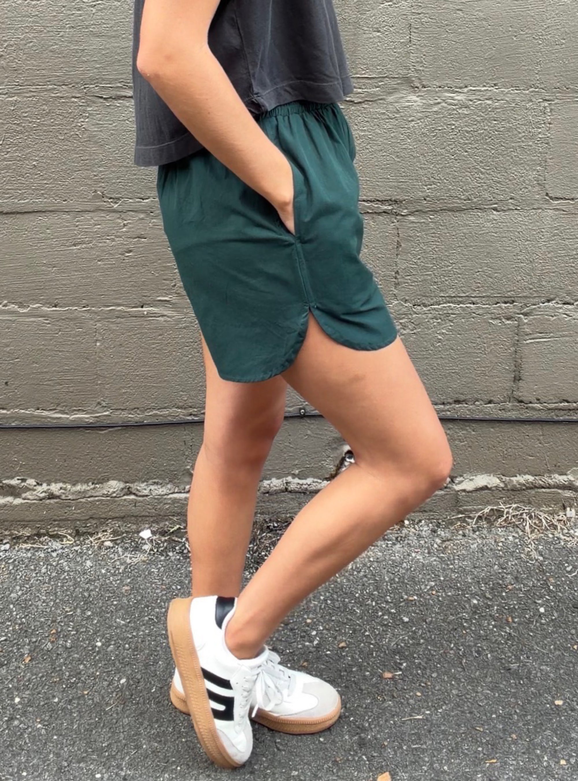 Green With Possibility Poplin Shorts