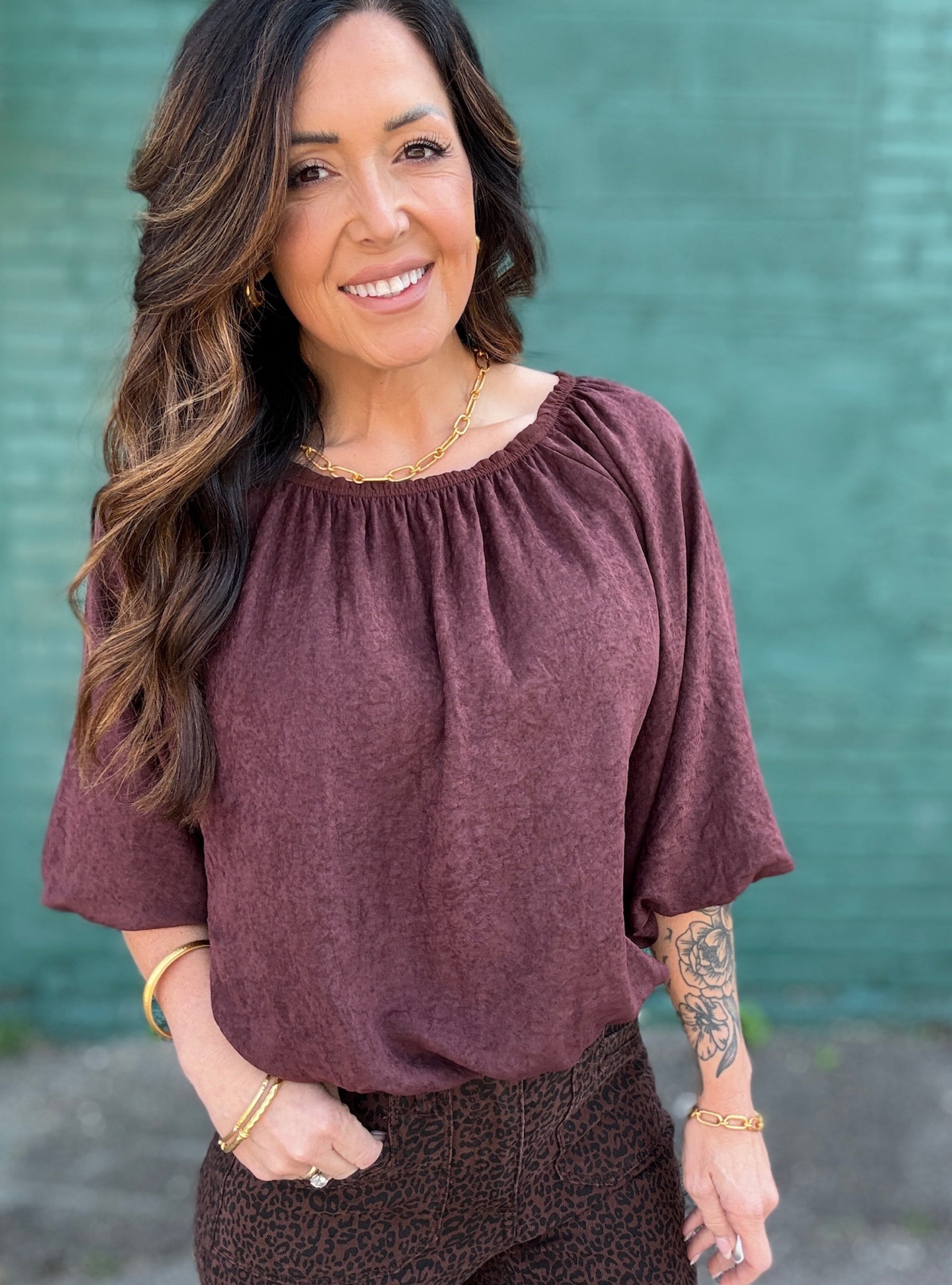 Brown Is The New Black Bubble Top