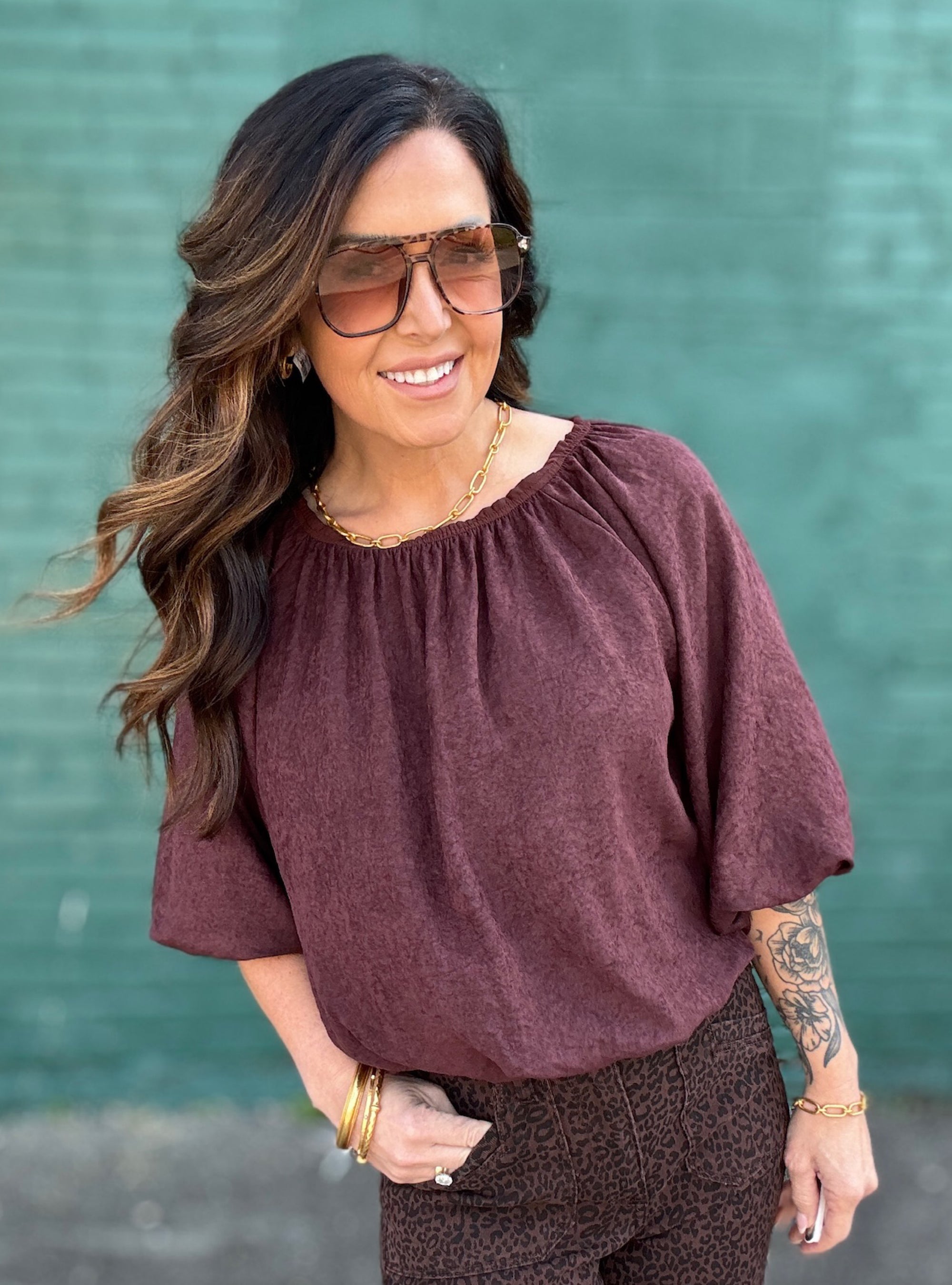 Brown Is The New Black Bubble Top
