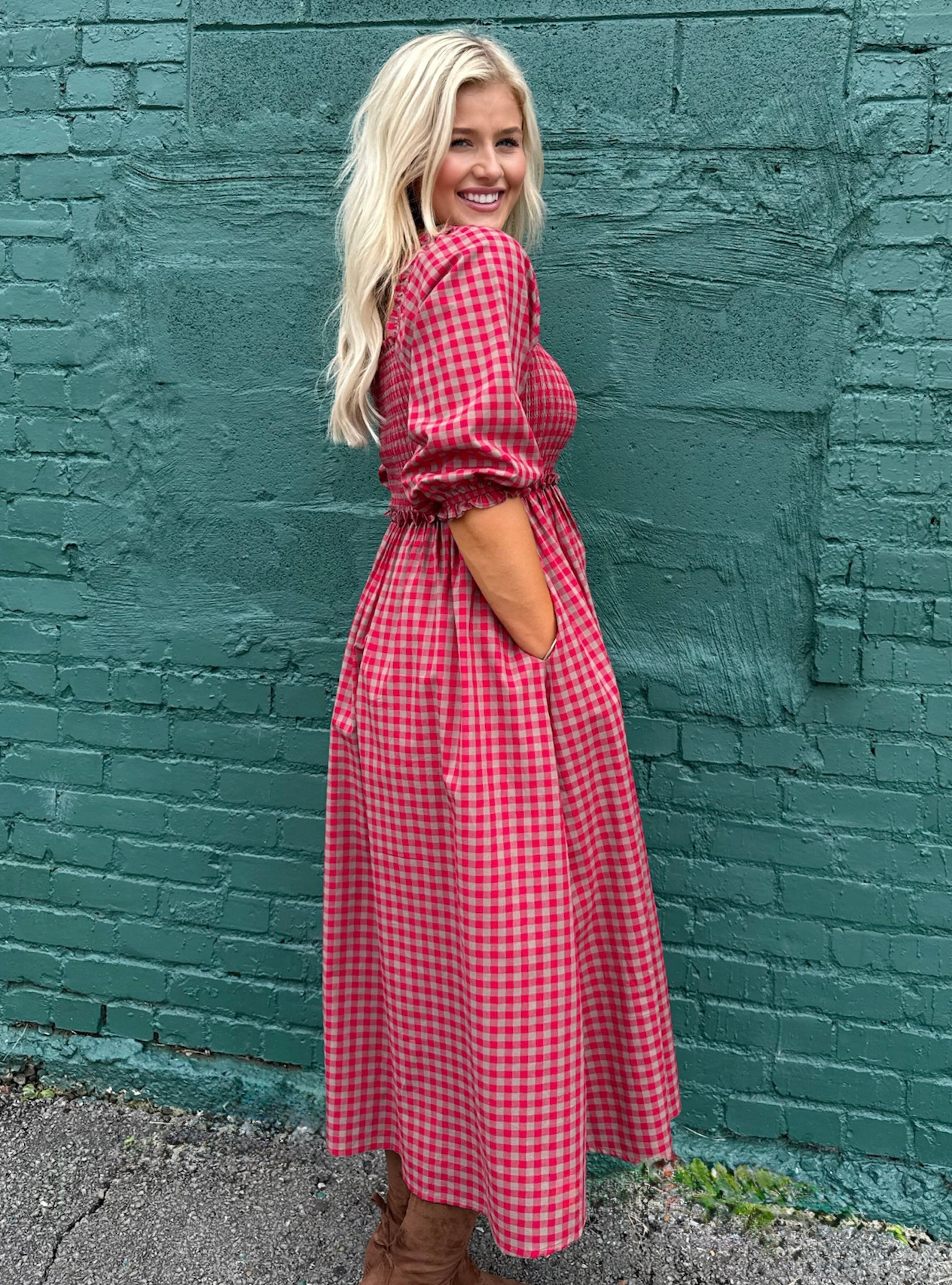 Having A Gingham Good Time Maxi Dress