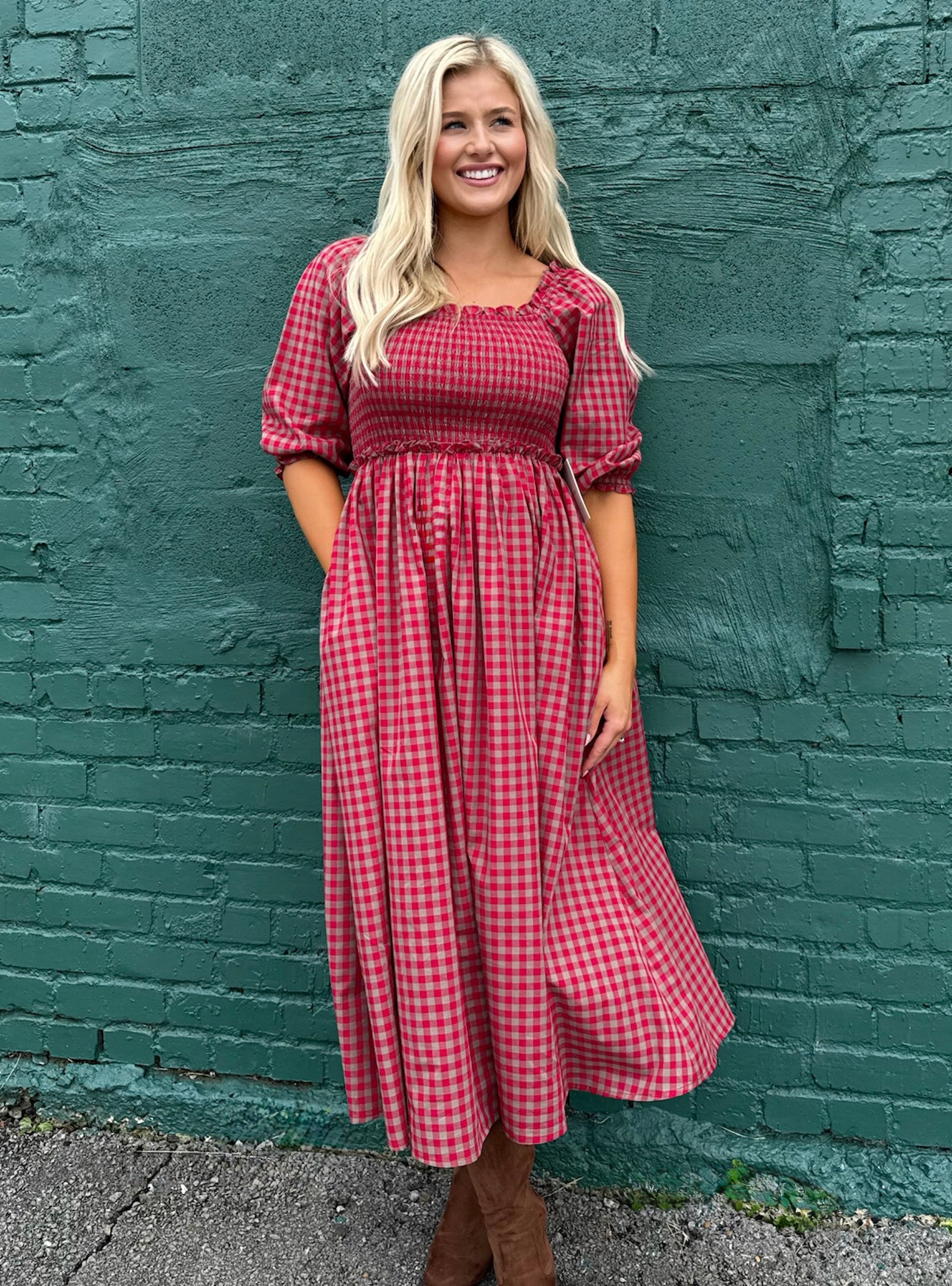 Having A Gingham Good Time Maxi Dress