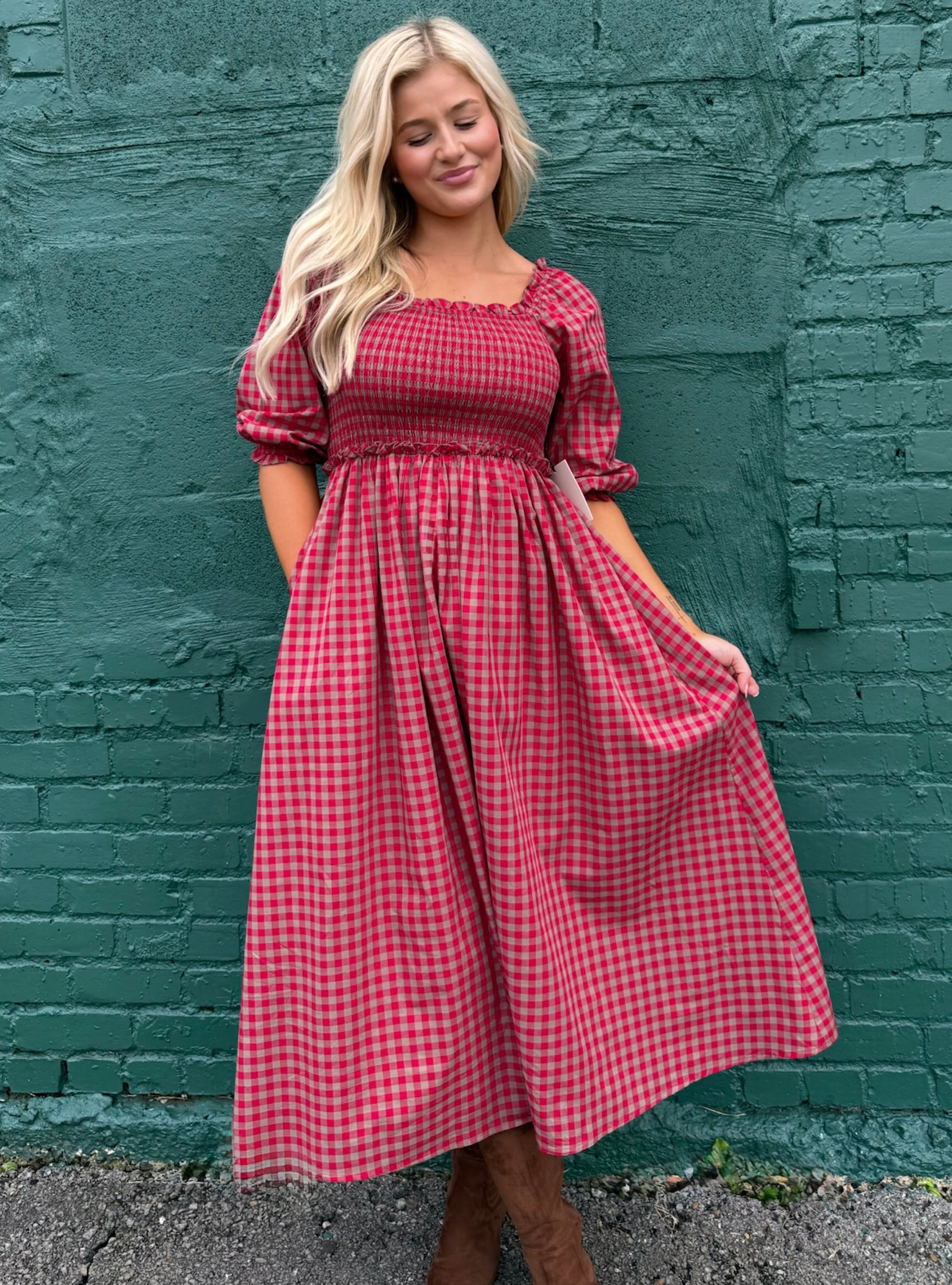 Having A Gingham Good Time Maxi Dress