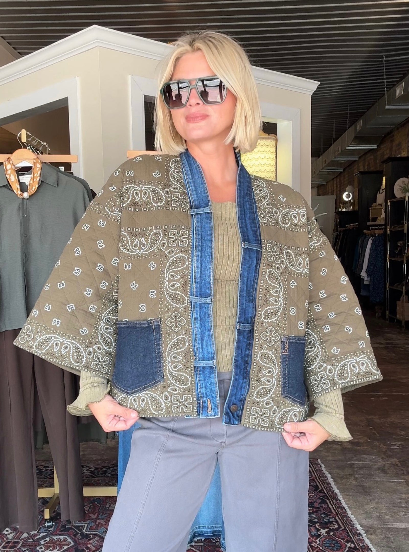Shannon Passero Kai One Size Kimono - Olive