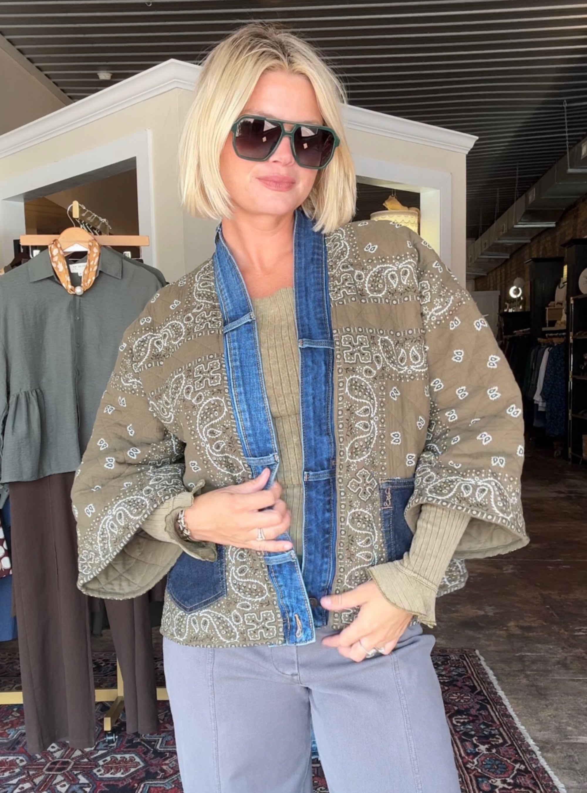 Shannon Passero Kai One Size Kimono - Olive