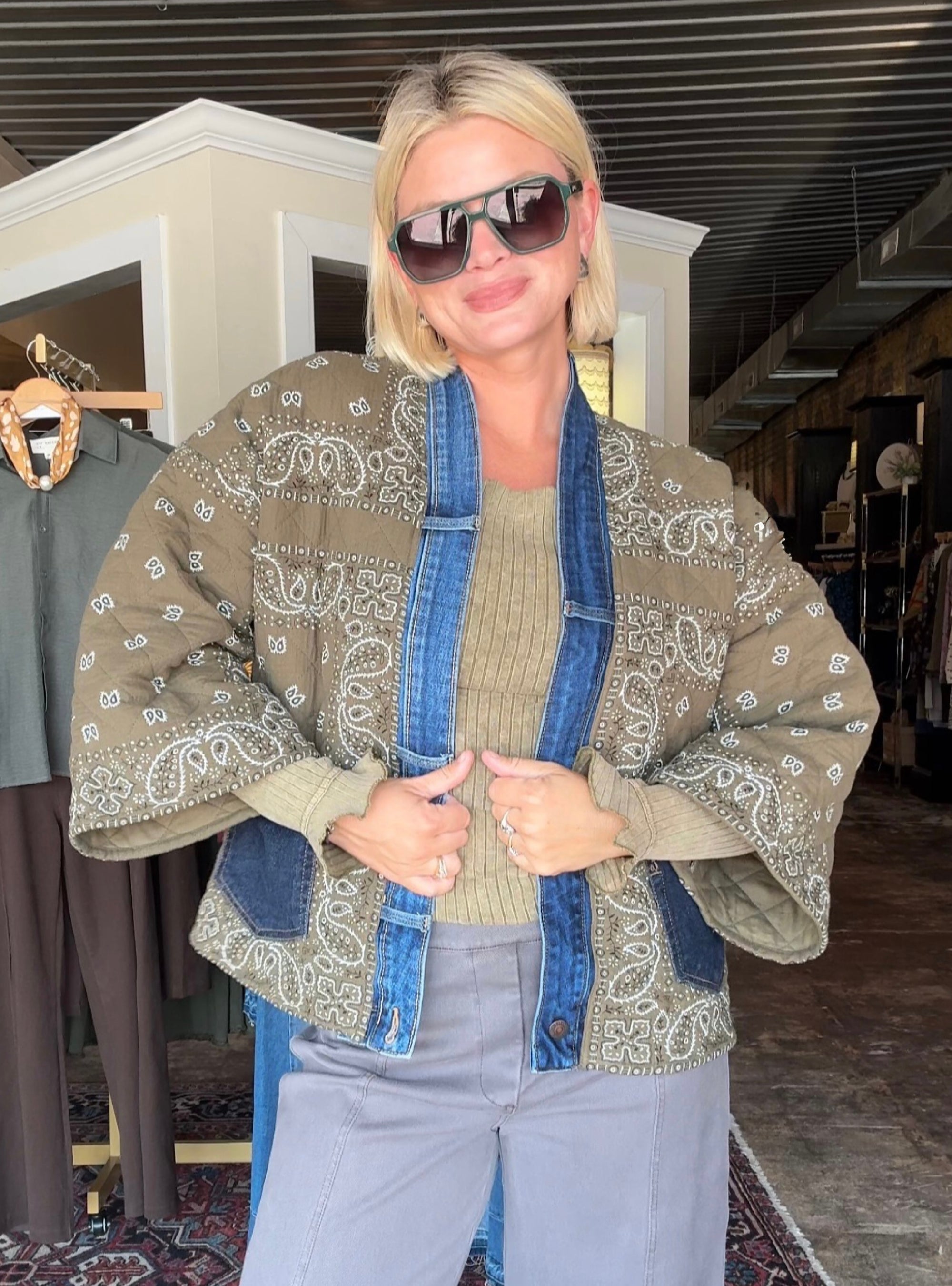 Shannon Passero Kai One Size Kimono - Olive
