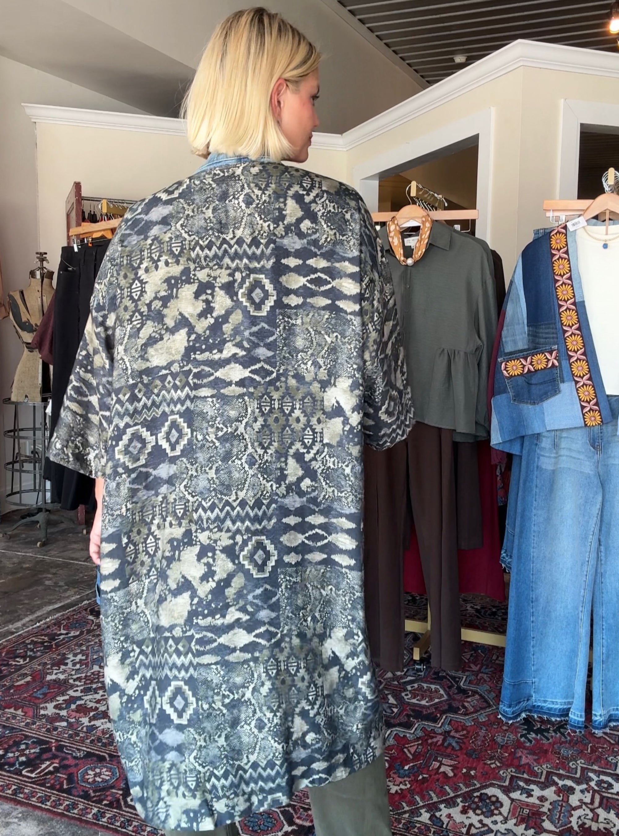 Shannon Passero Janis One Size Cardigan - Olive Mix
