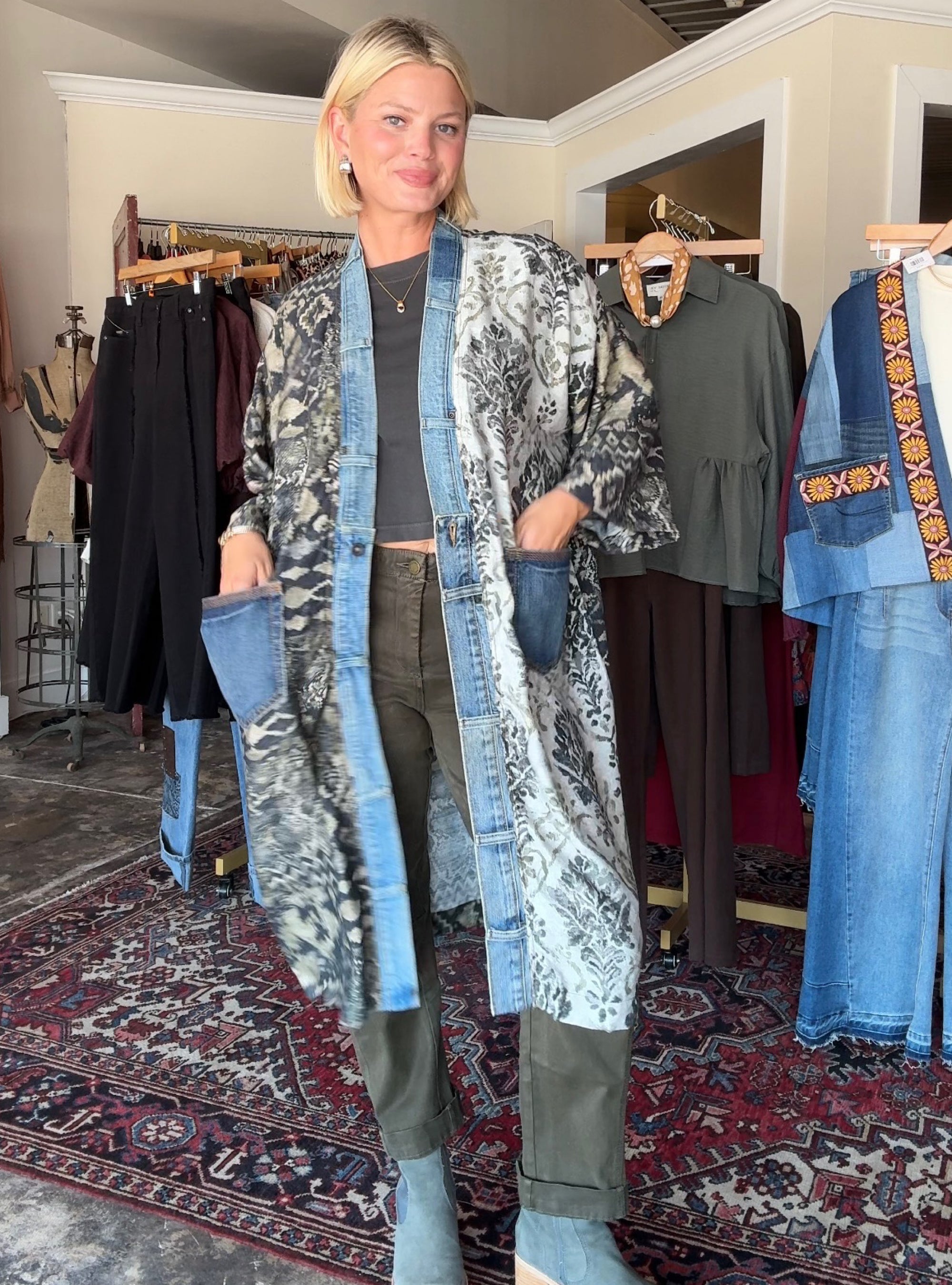Shannon Passero Janis One Size Cardigan - Olive Mix