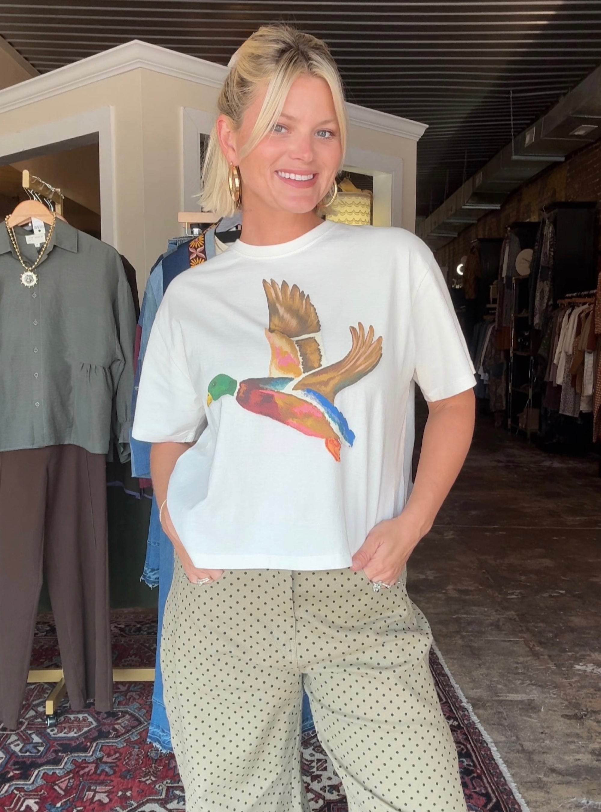 Feeling Ducky Flying Mallard Tee